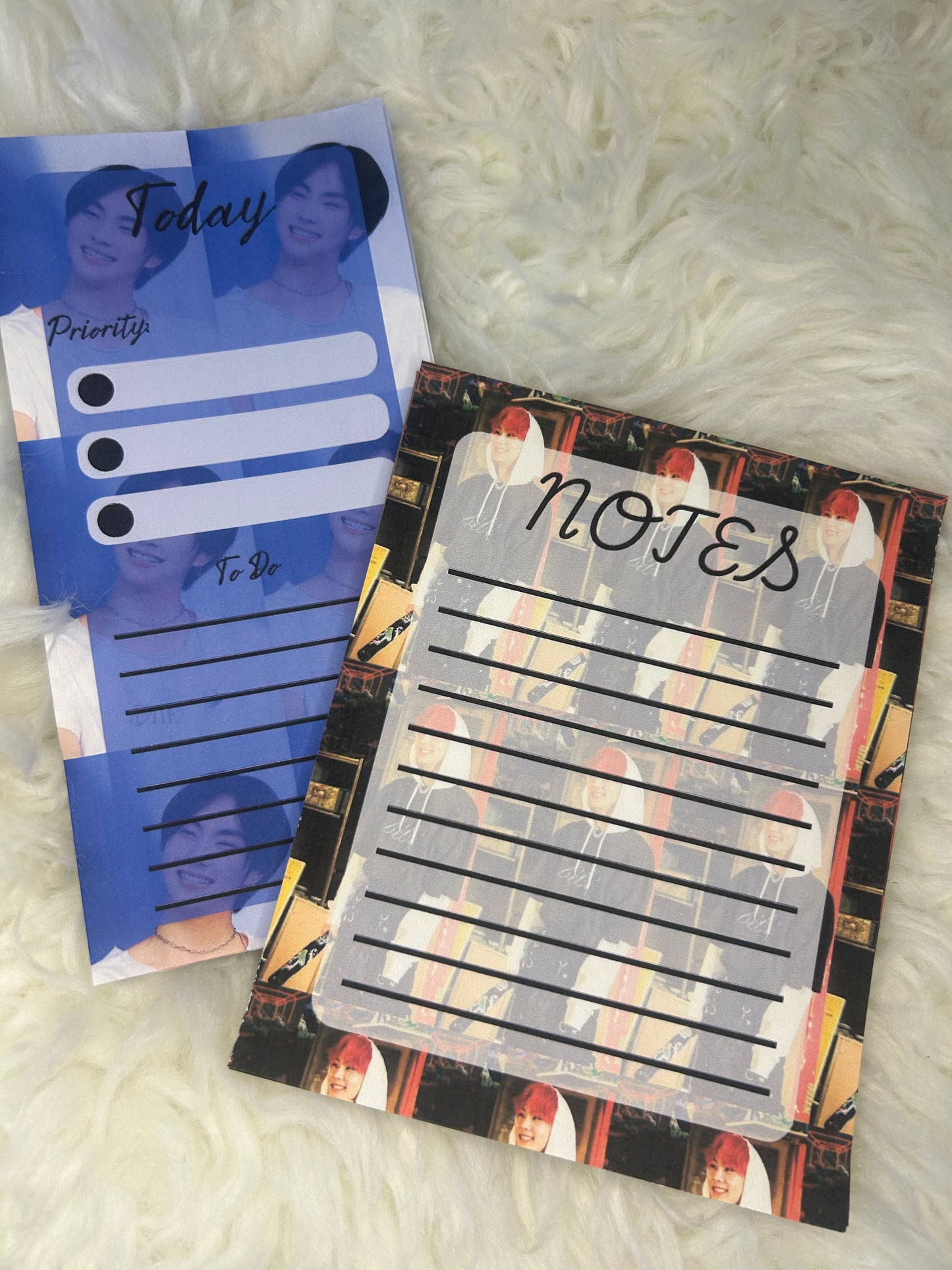 Enhypen To Do List & Notepad Set - 30 Page To Do List & 20 Page Note Pad for Enha Bias - Handmade Personalized Products