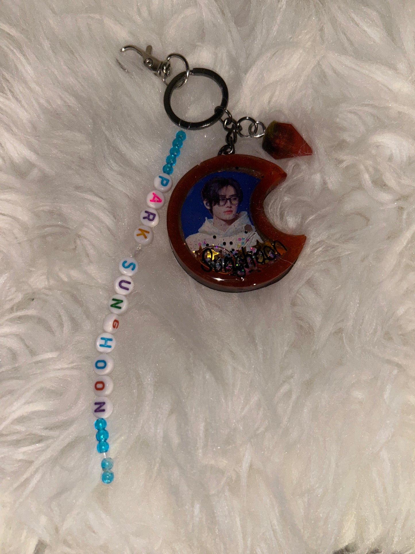 Enhypen Resin Shaker Keychain Charms Handmade Unique One-of-a-Kind Accessory for Fans