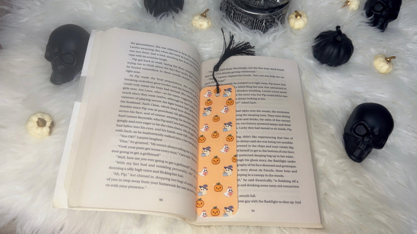 Spooky Season Bookmarks with Tassel - Halloween Themed Reading Aid
