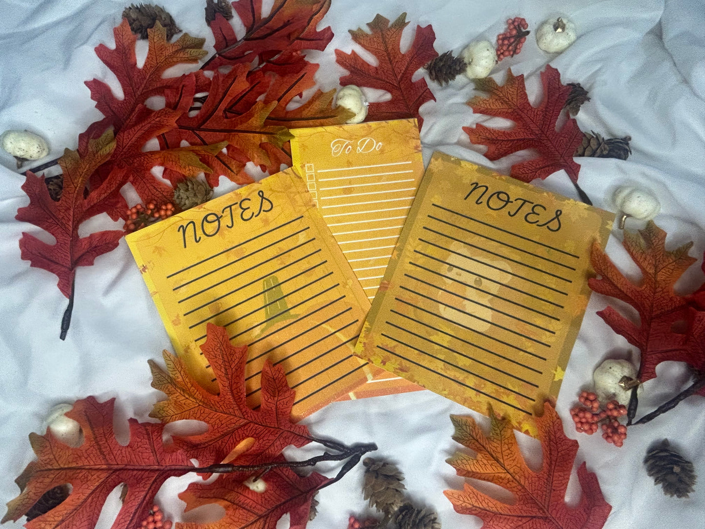 Autumn To Do List/Notepad Set - Includes Notes and To Do Lists for Organizing Your Tasks