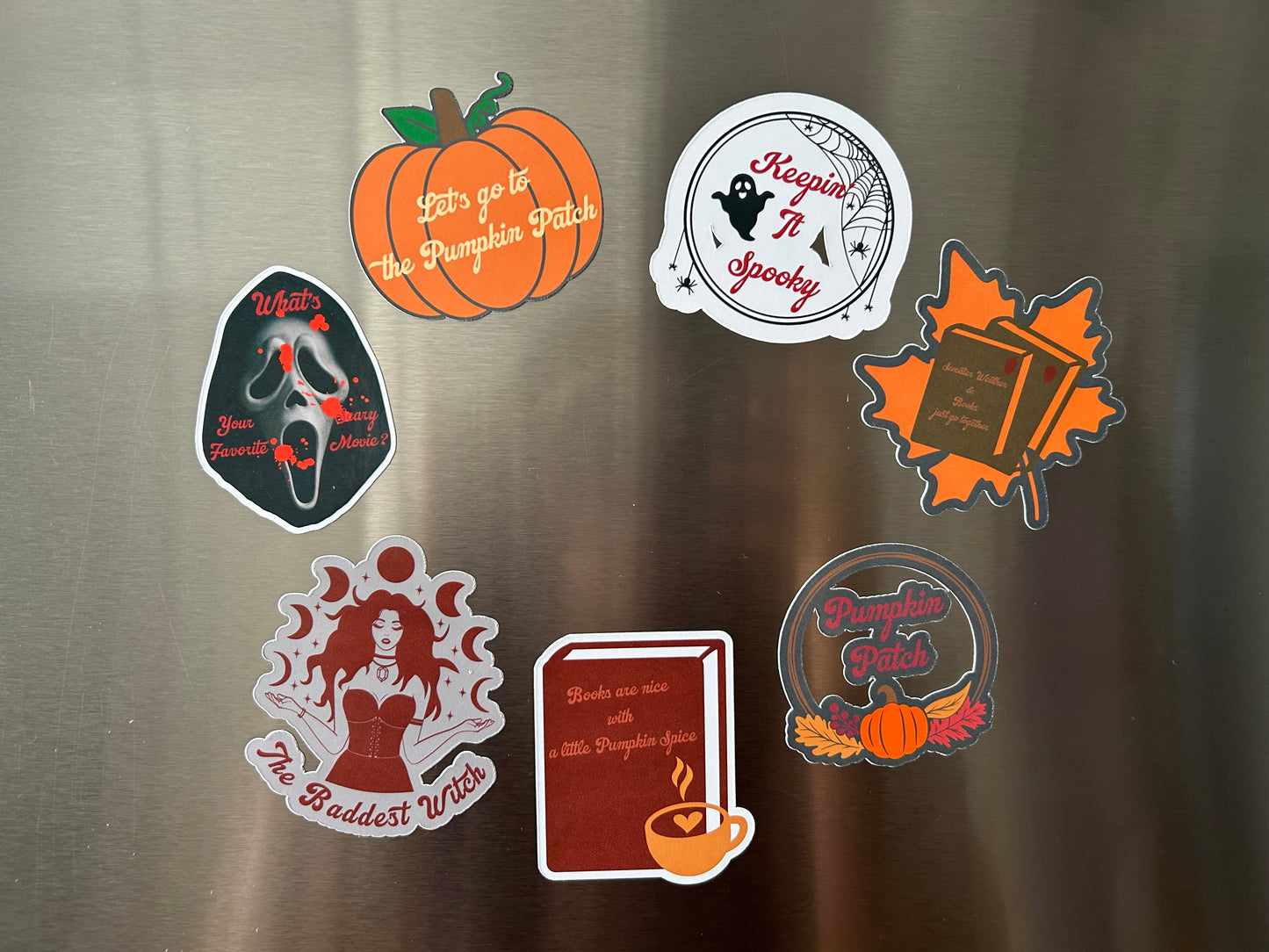 Autumn/Halloween Magnet Set -Set of 5 Stylish & Functional Magnets for Fridge Decor