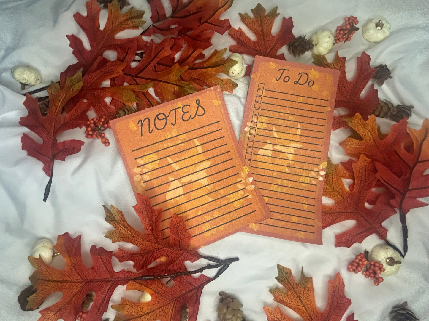 Autumn To Do List/Notepad Set - Includes Notes and To Do Lists for Organizing Your Tasks