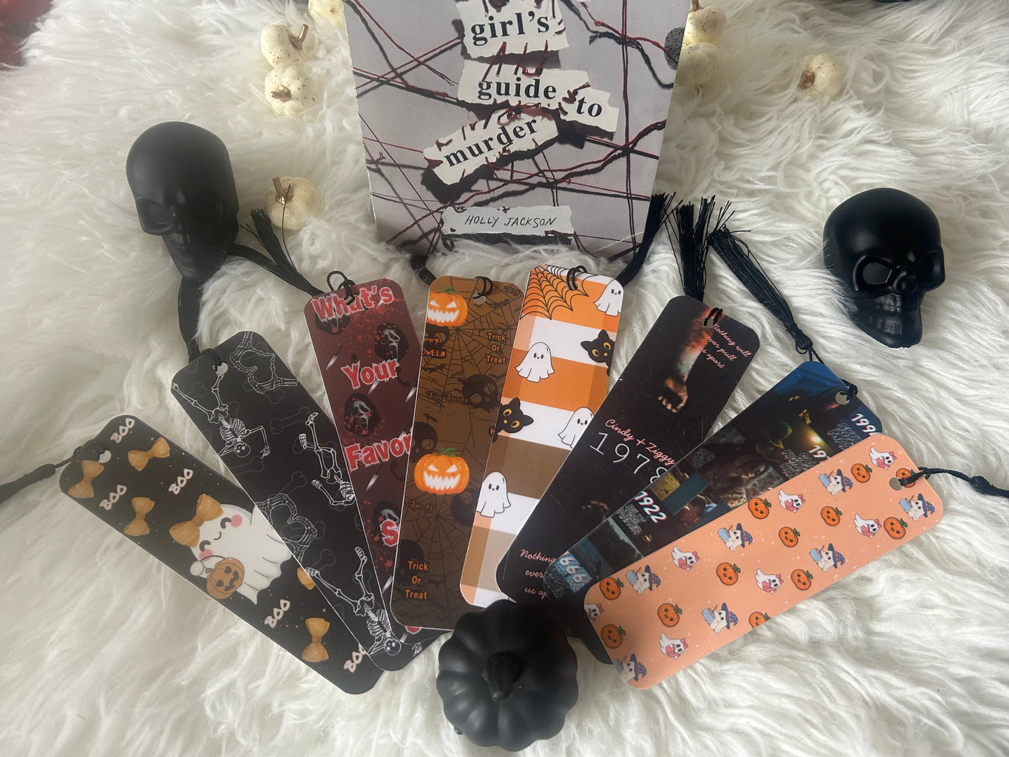 Spooky Season Bookmarks with Tassel - Halloween Themed Reading Aid