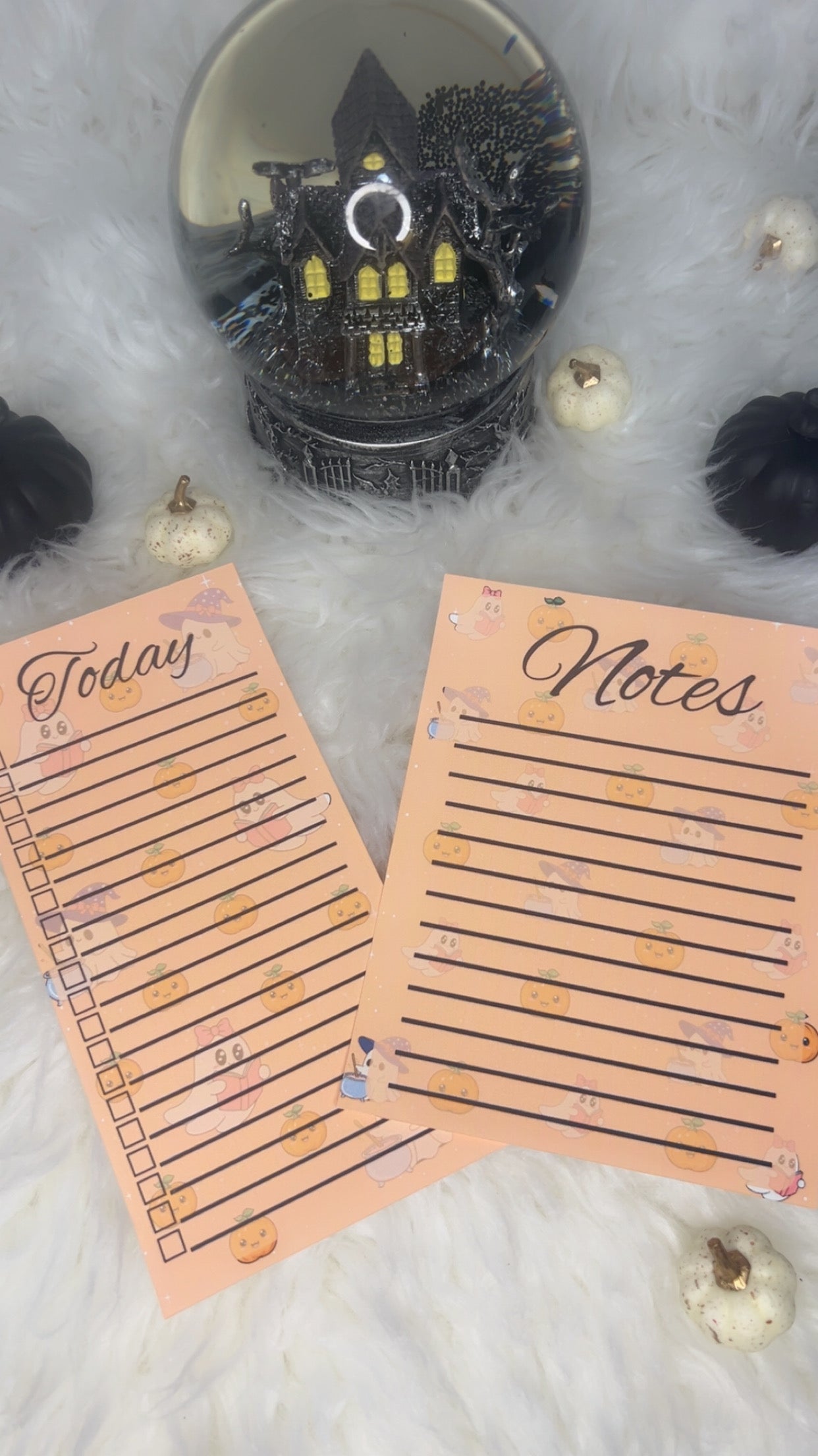 Spooky Season To Do List & Note Pad Set - 30 Page List & 20 Page Pad with Spooky Designs for Efficient Task & Note Management