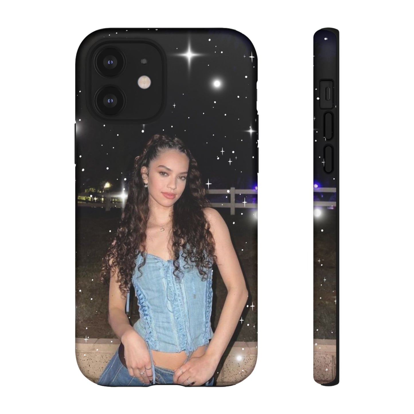 Daniela Phone Case — Glam Night Photo Sparkle Design
