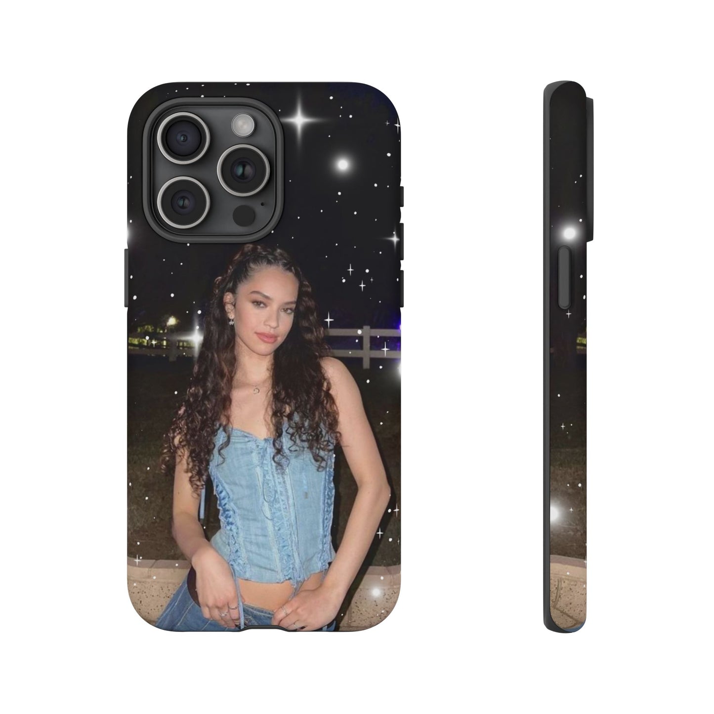 Daniela Phone Case — Glam Night Photo Sparkle Design