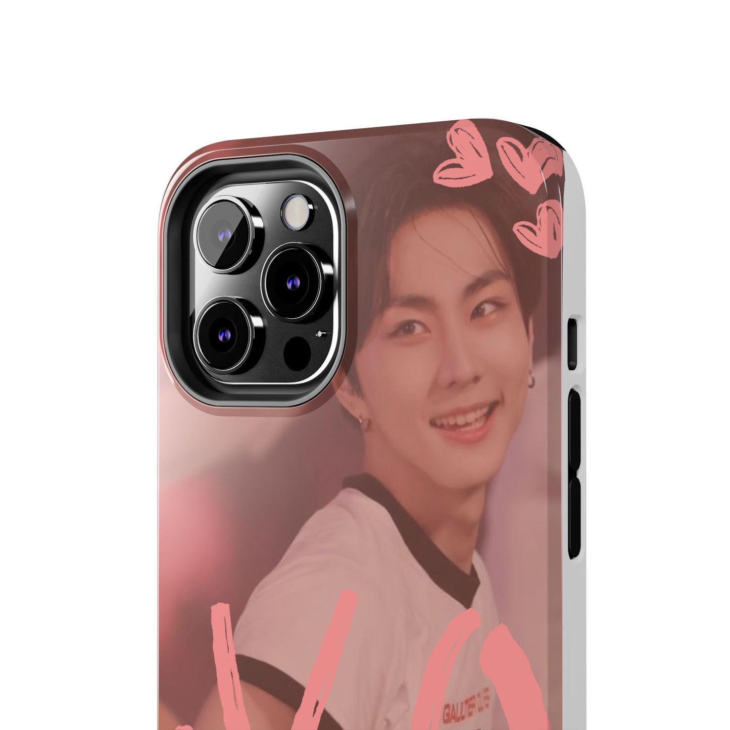 Romantic Jungwon Phone Case featuring 'XO' Design, Cute Gift for Teens, Valentine's Day, Durable Protection, Fashion Accessory, Love Themed