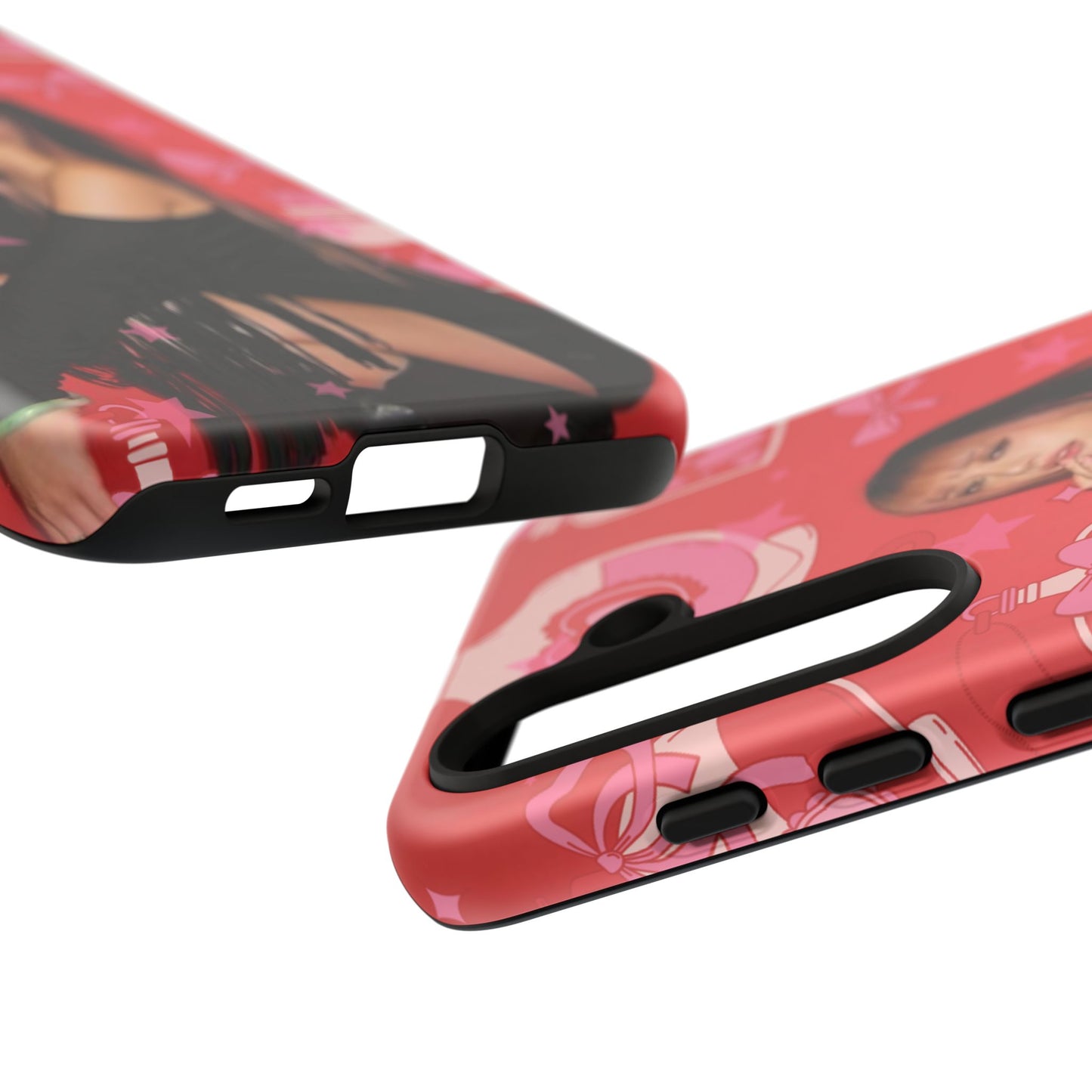 Megan Phone Case — Pink Heart & Perfume Pattern