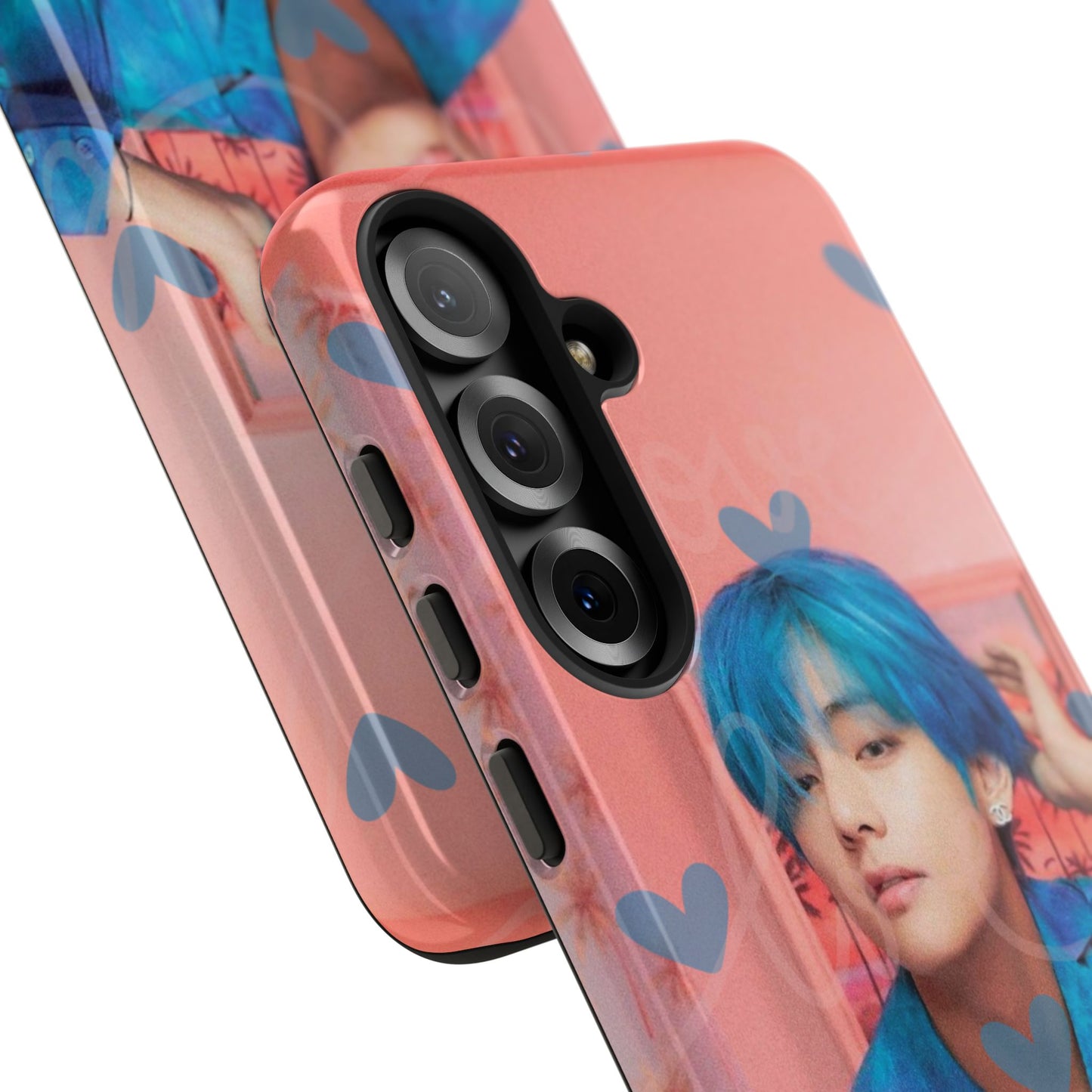 Taehyung Phone Case — Pink Heart/Love Kpop Design