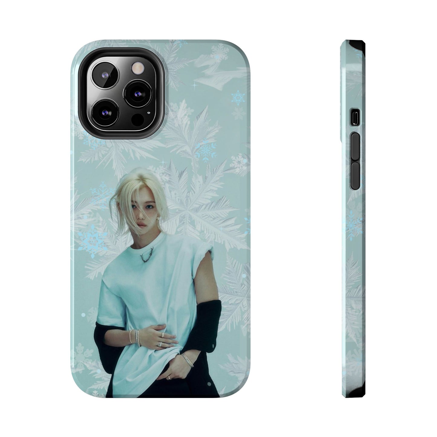 Lee Felix Tough Phone Case — Pastel K-Pop Idol Floral Armor
