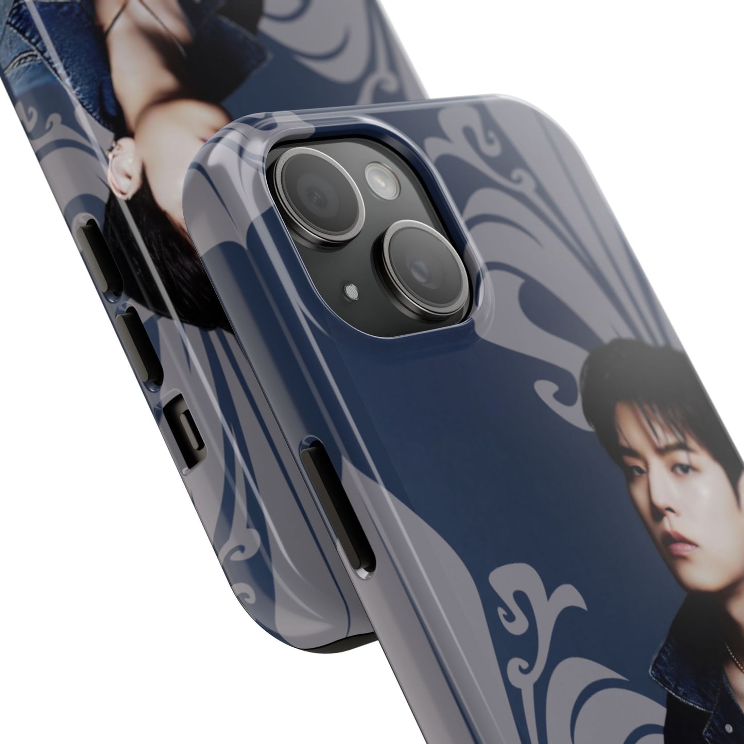 Kim Seungmin Tough Phone Case — Vintage Floral Portrait Design