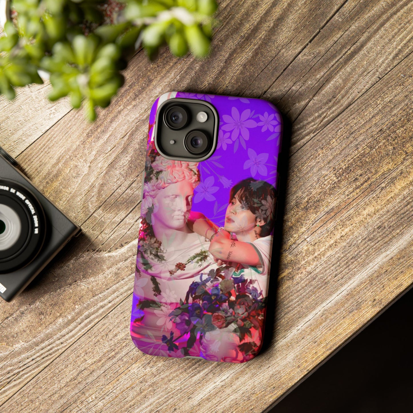 Park Jimin Phone Case — Retro Floral Phone Cover