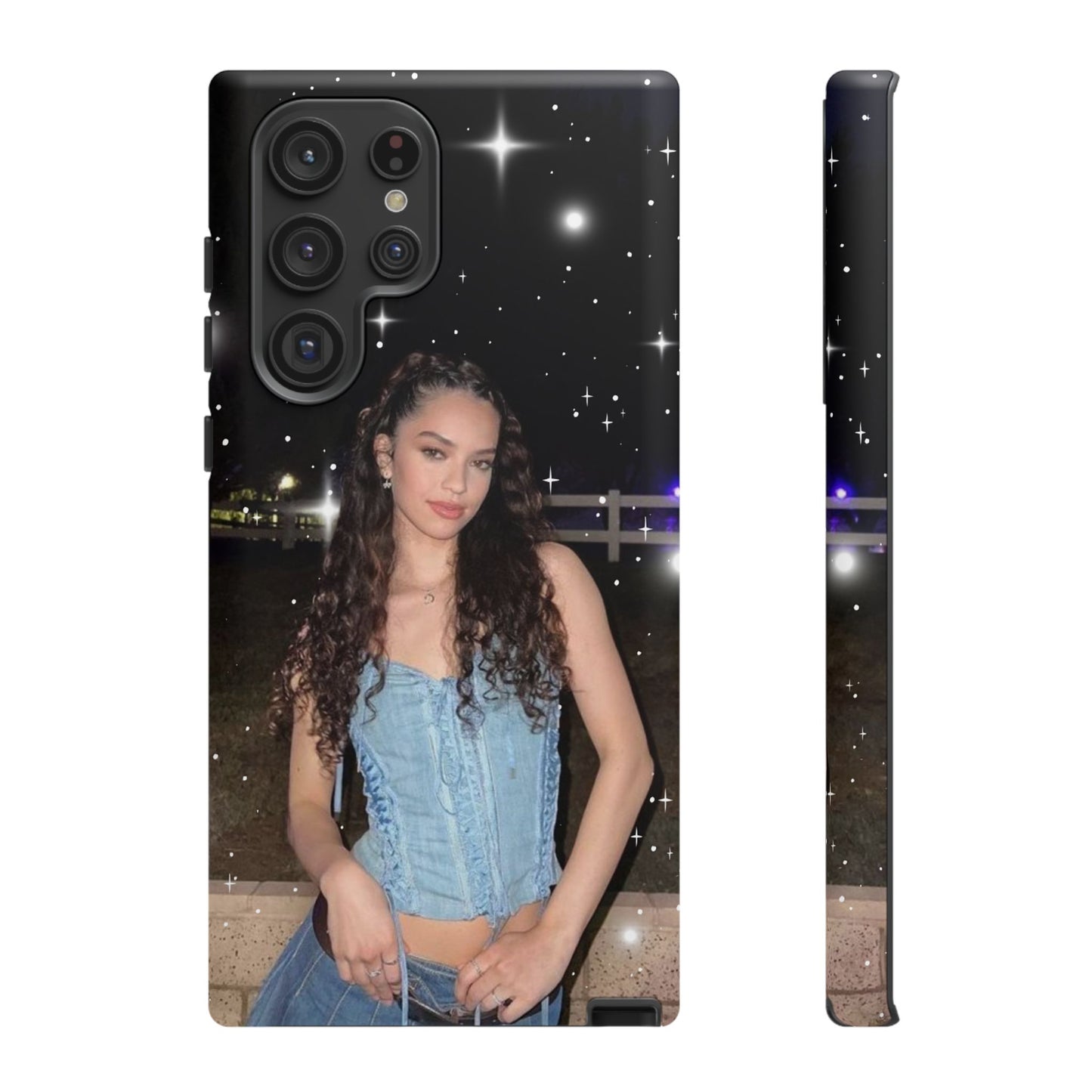 Daniela Phone Case — Glam Night Photo Sparkle Design