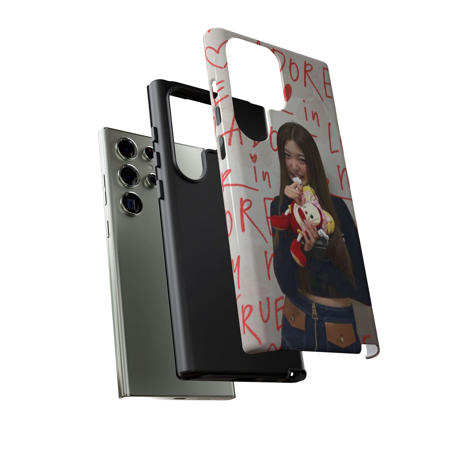 Yoonchae Phone Case — Adore Graffiti Heart Background