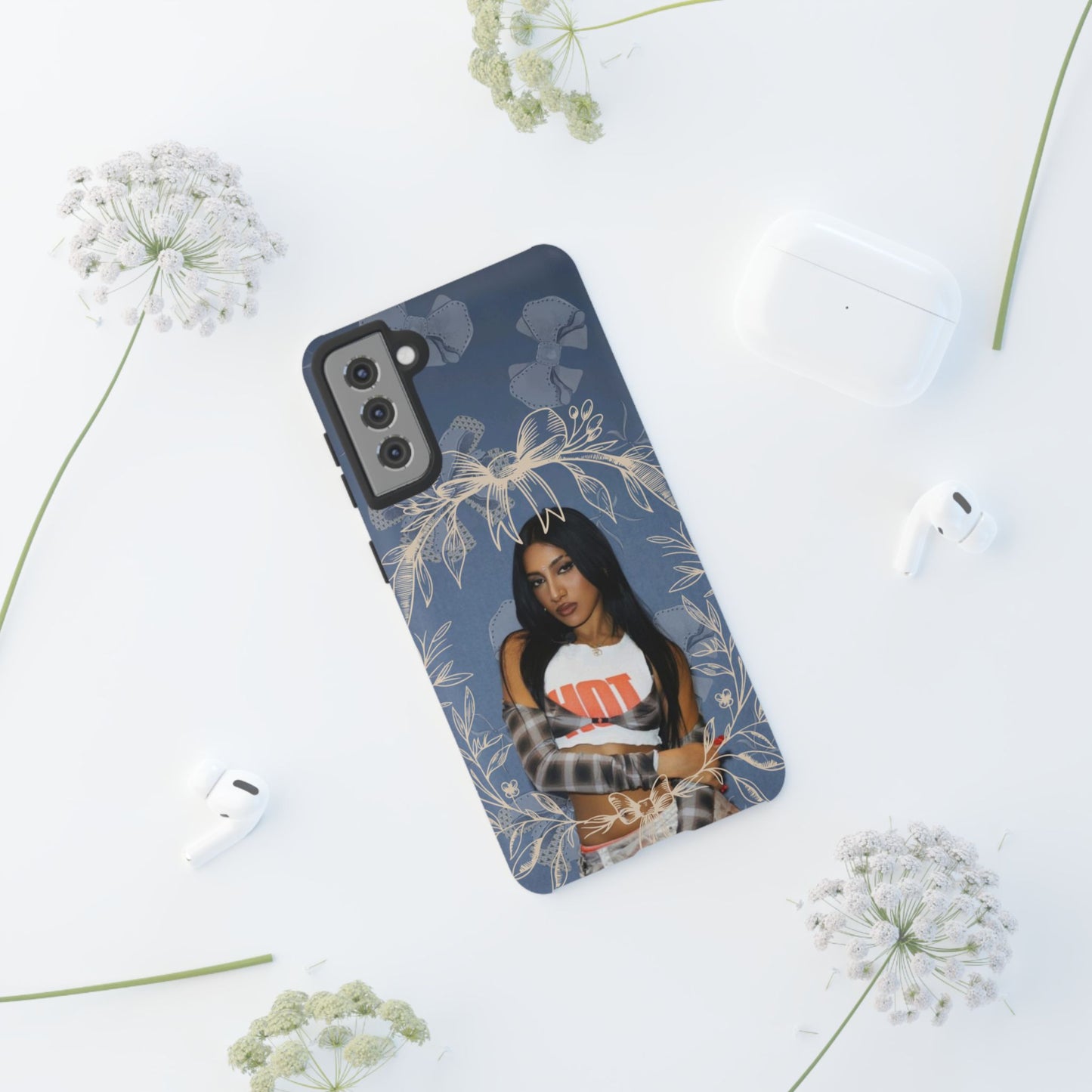 Lara Tough Phone Case — Protective Slim Case with Bow Wreath Design