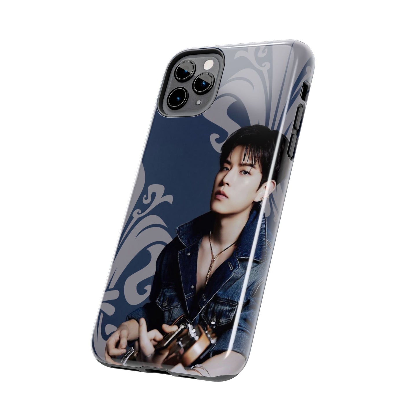 Kim Seungmin Tough Phone Case — Vintage Floral Portrait Design