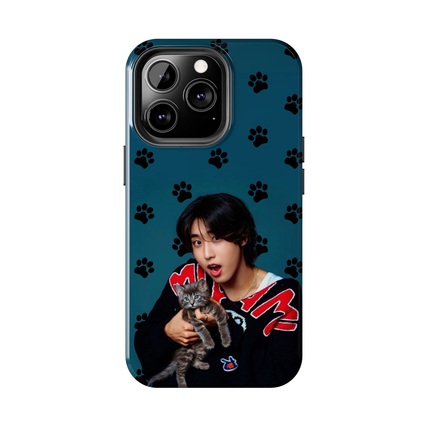 Han Jisung Paw Pattern Tough Phone Case — Photo Graphic Design