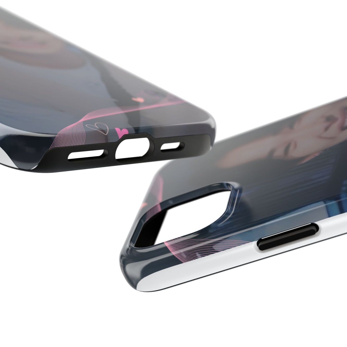 Customizable Phone Case, Cute Phone Cover, Gifts for Teens, Personalized Accessories, Trendy Phone Protection, Heart Design