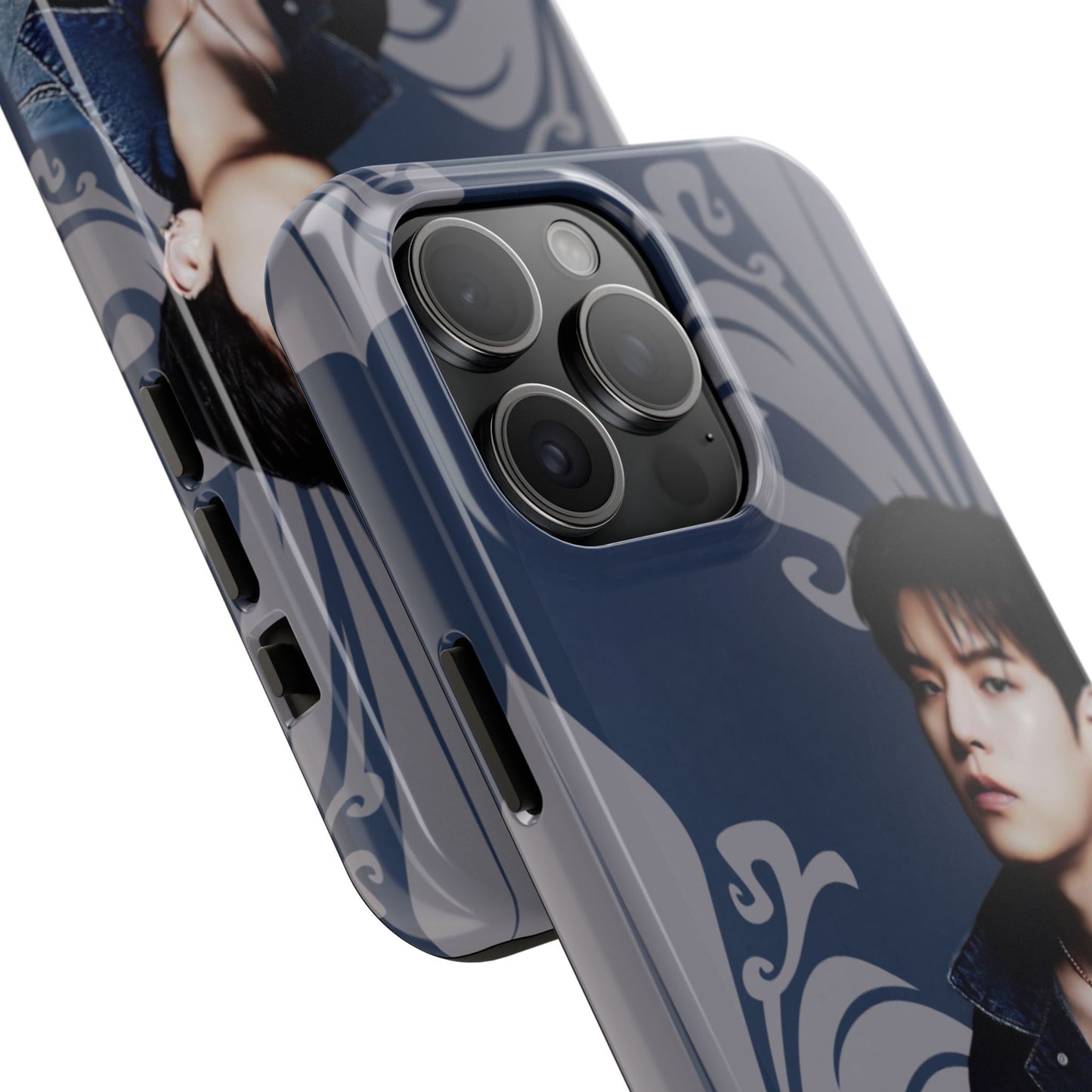 Kim Seungmin Tough Phone Case — Vintage Floral Portrait Design