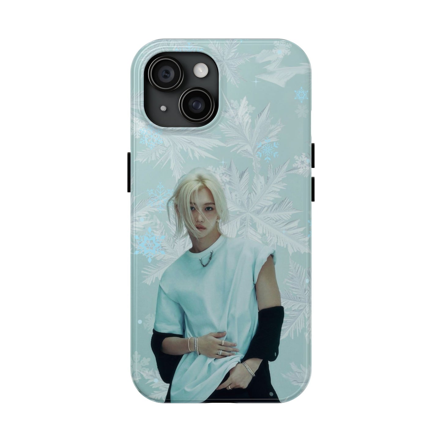 Lee Felix Tough Phone Case — Pastel K-Pop Idol Floral Armor