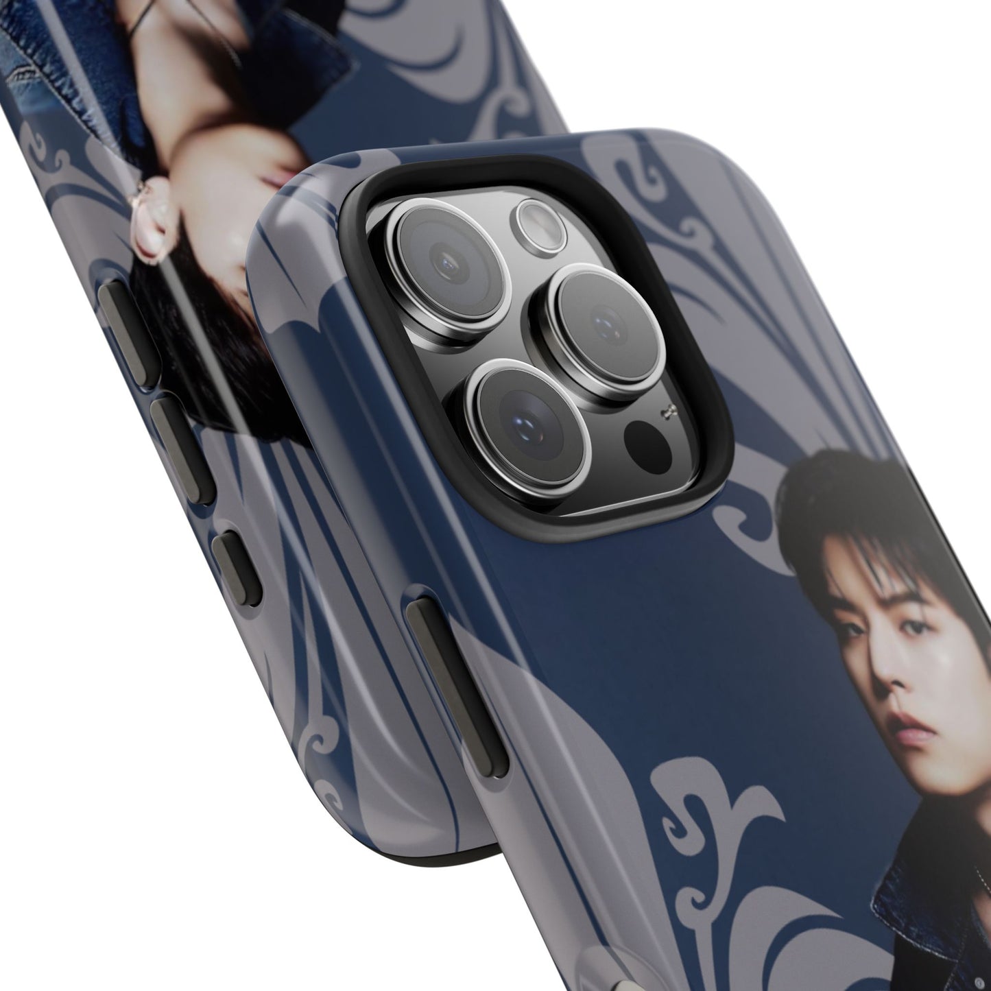 Kim Seungmin Tough Phone Case — Vintage Floral Portrait Design