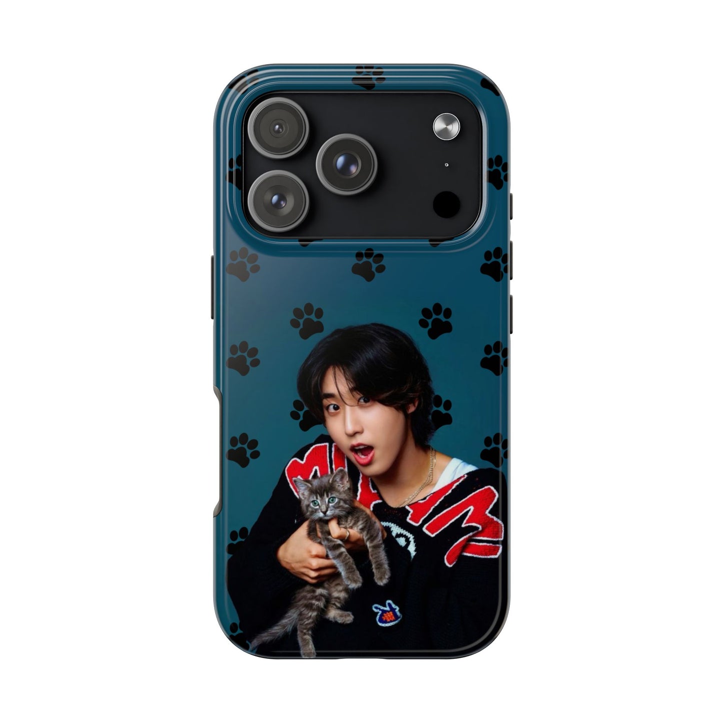 Han Jisung Paw Pattern Tough Phone Case — Photo Graphic Design