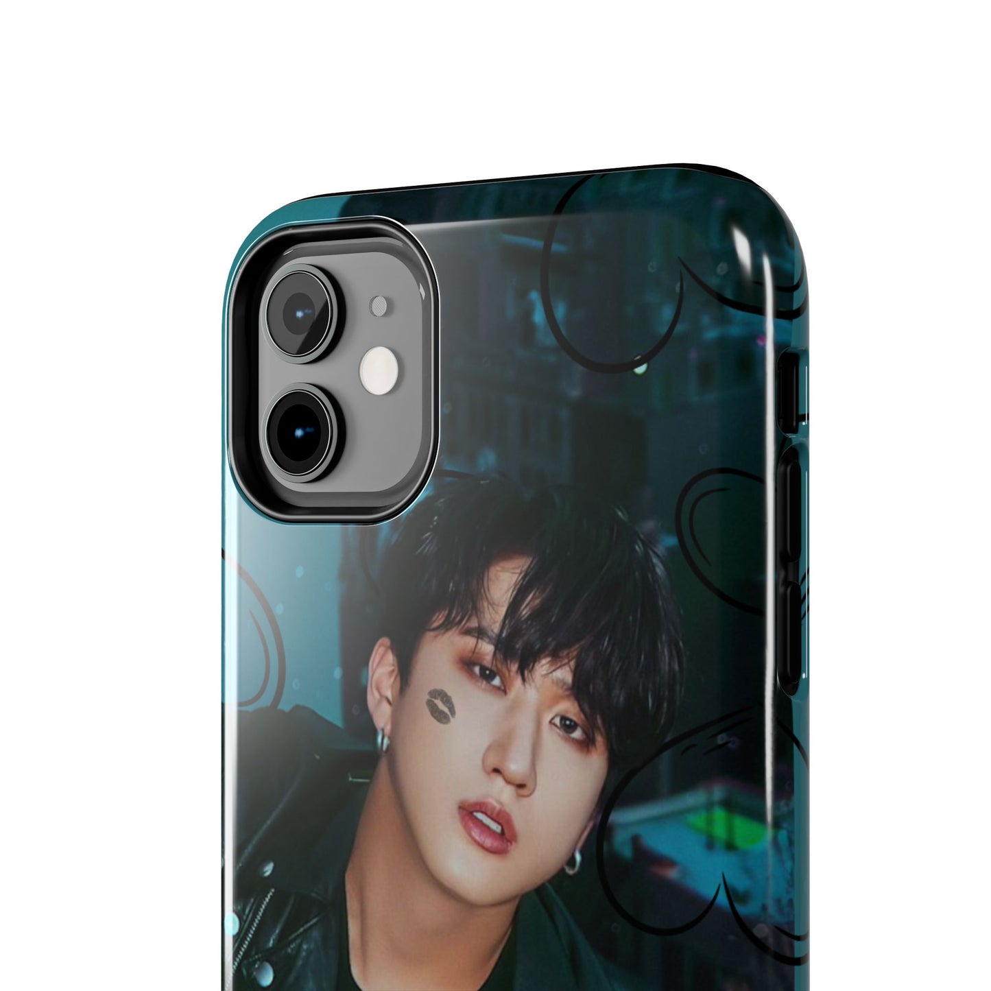 Seo Changbin Tough Phone Case — Moody Teal Portrait Design