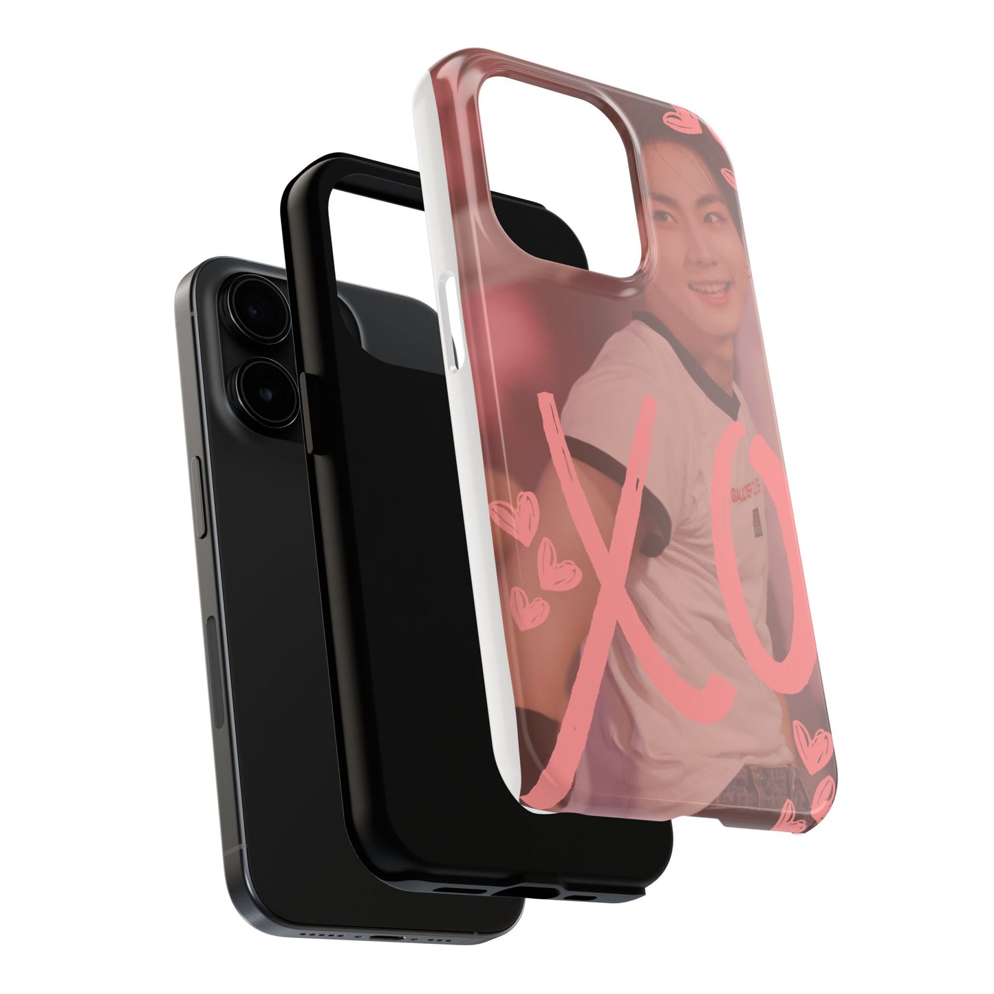 Romantic Jungwon Phone Case featuring 'XO' Design, Cute Gift for Teens, Valentine's Day, Durable Protection, Fashion Accessory, Love Themed