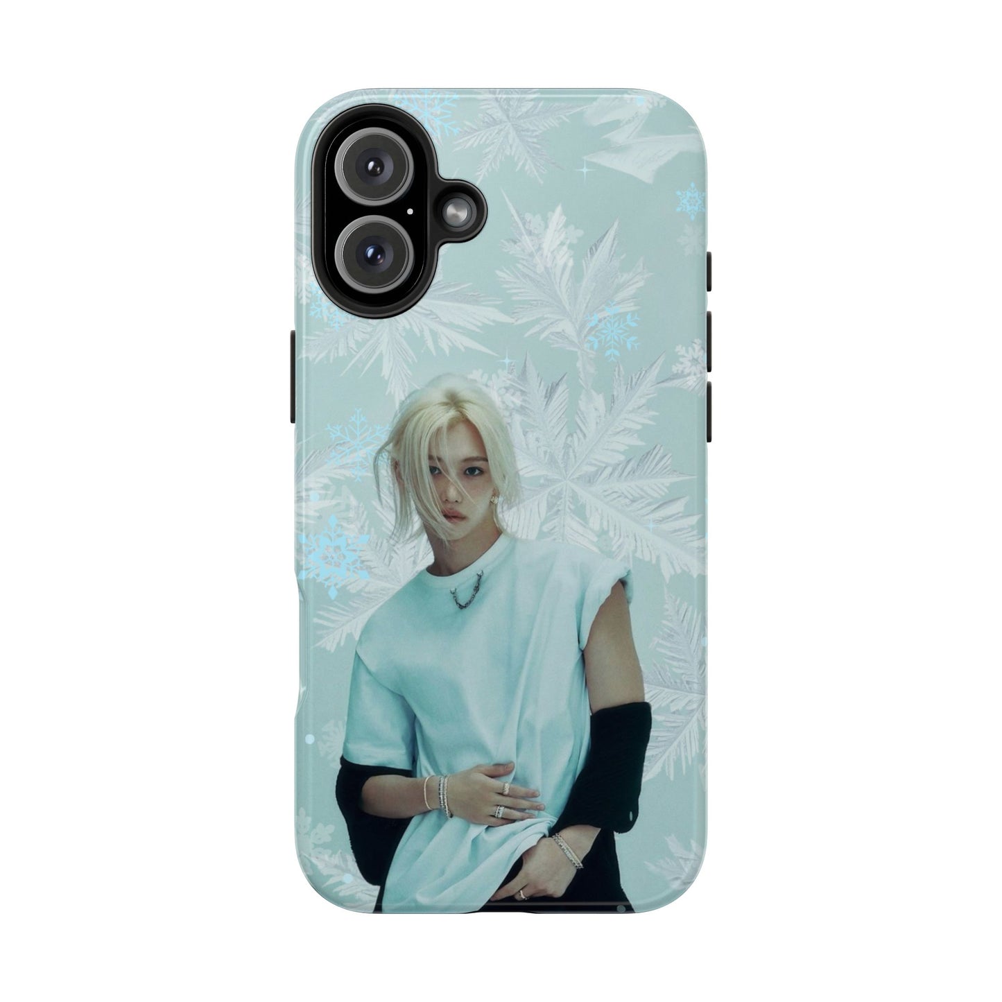 Lee Felix Tough Phone Case — Pastel K-Pop Idol Floral Armor