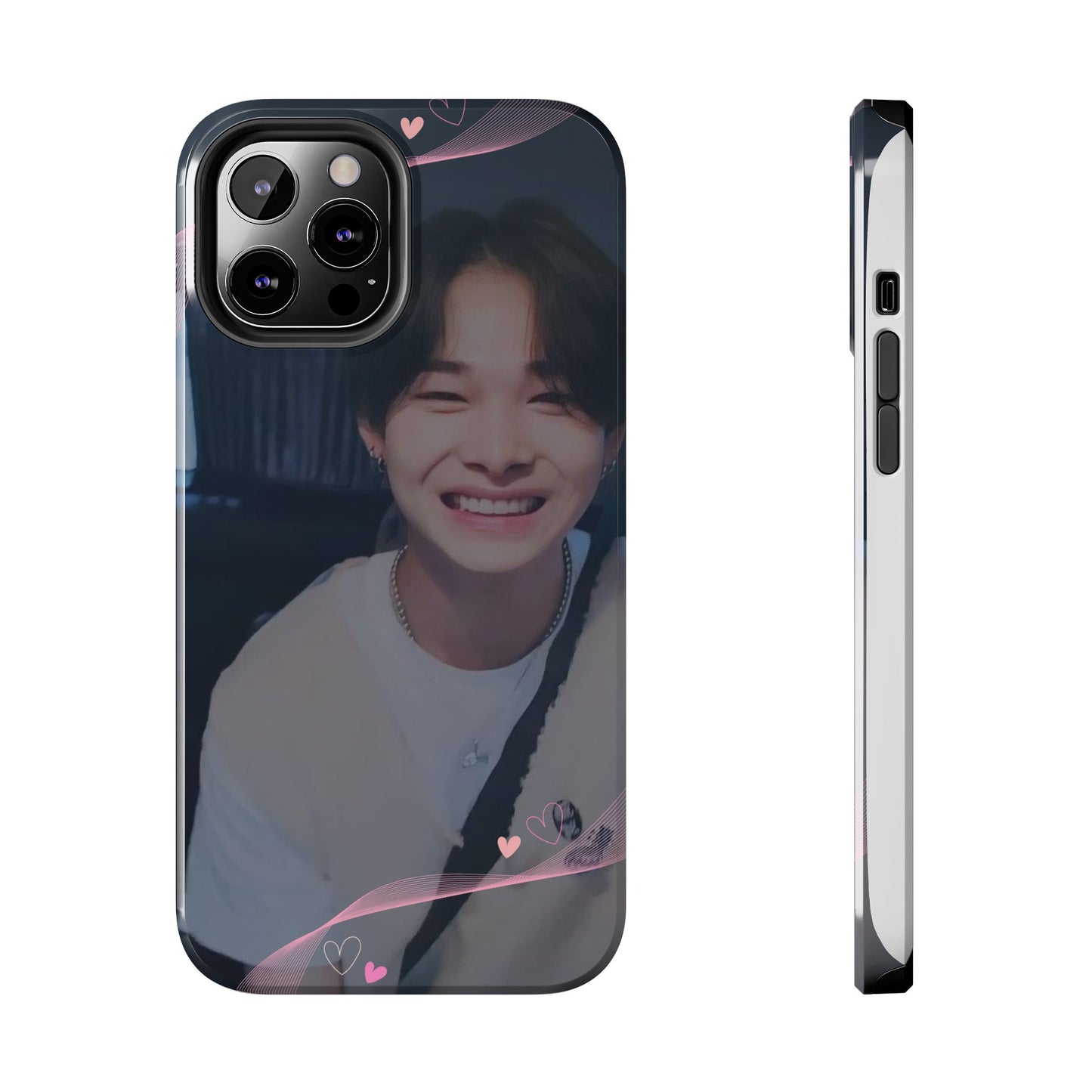 Customizable Phone Case, Cute Phone Cover, Gifts for Teens, Personalized Accessories, Trendy Phone Protection, Heart Design