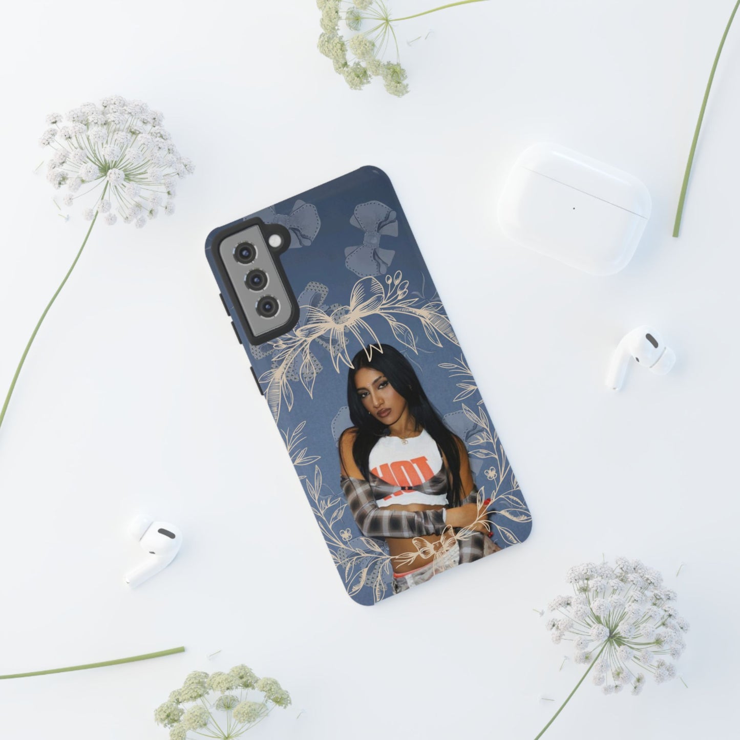 Lara Tough Phone Case — Protective Slim Case with Bow Wreath Design