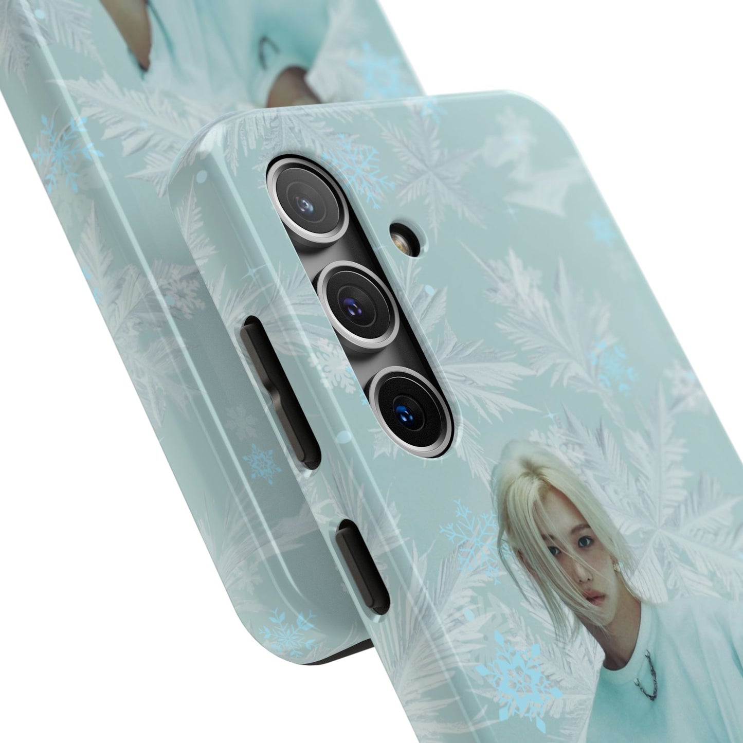 Lee Felix Tough Phone Case — Pastel K-Pop Idol Floral Armor