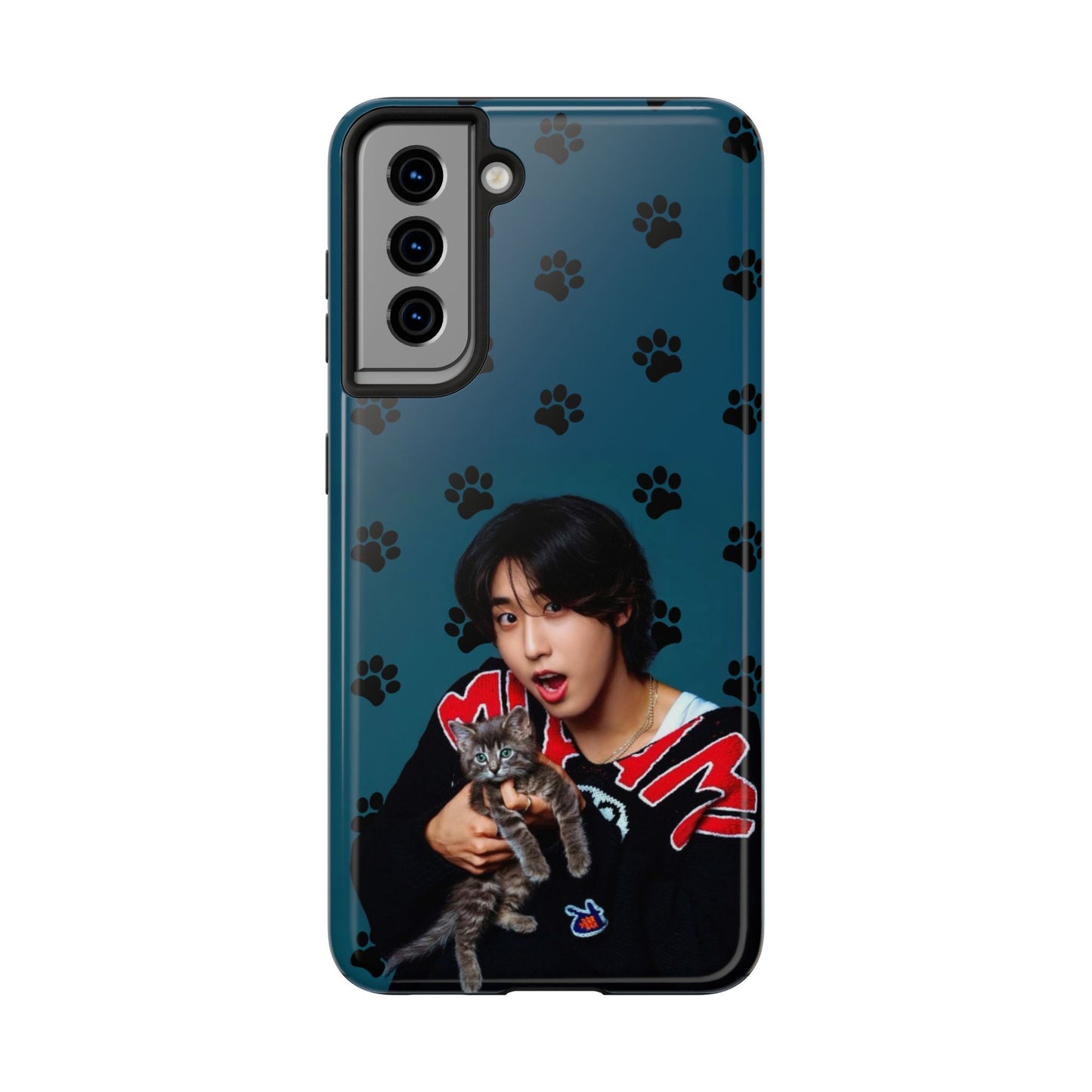 Han Jisung Paw Pattern Tough Phone Case — Photo Graphic Design