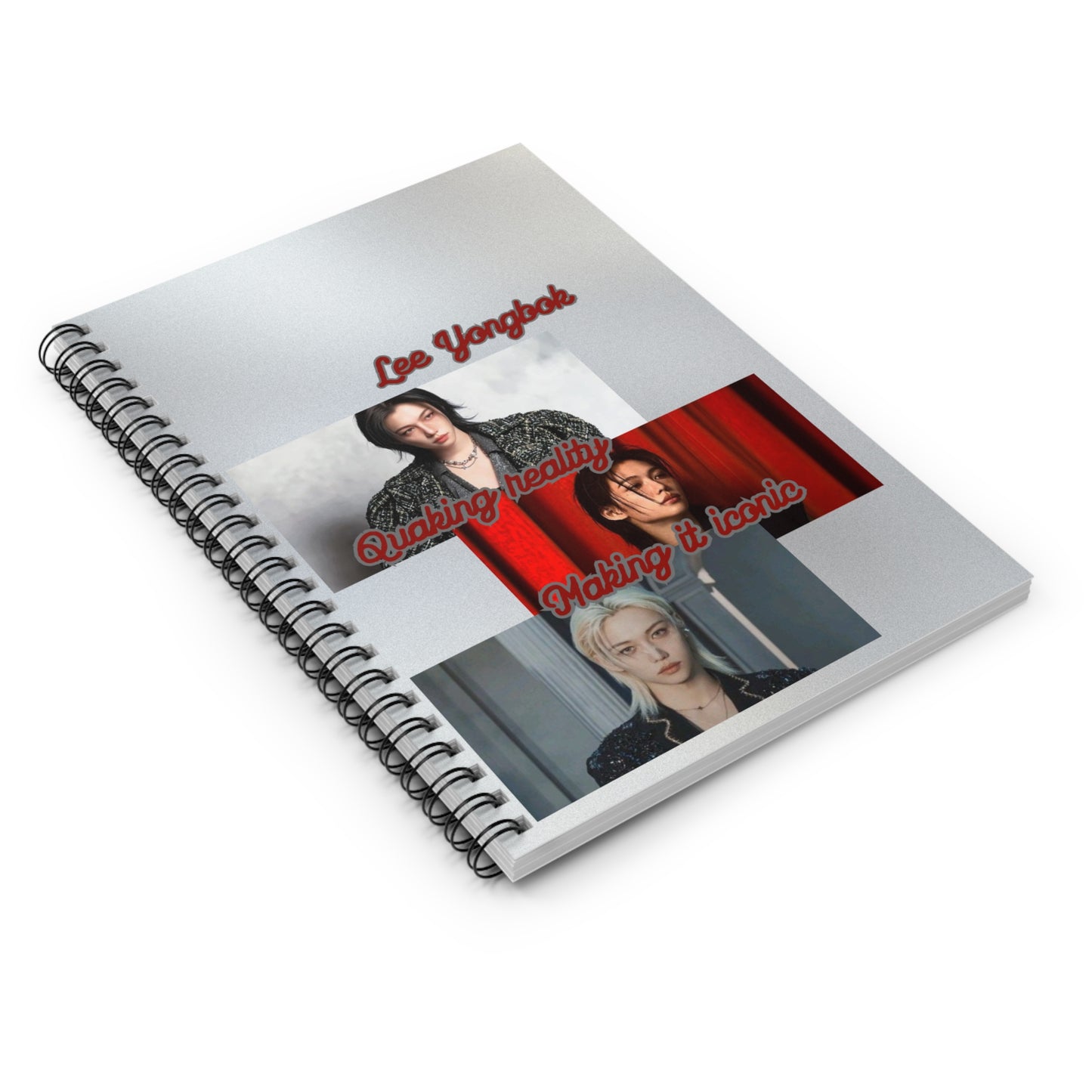 Felix Spiral Notebook - 'Quaking Reality, Making it Iconic' K-Pop Photo Journal (Ruled)
