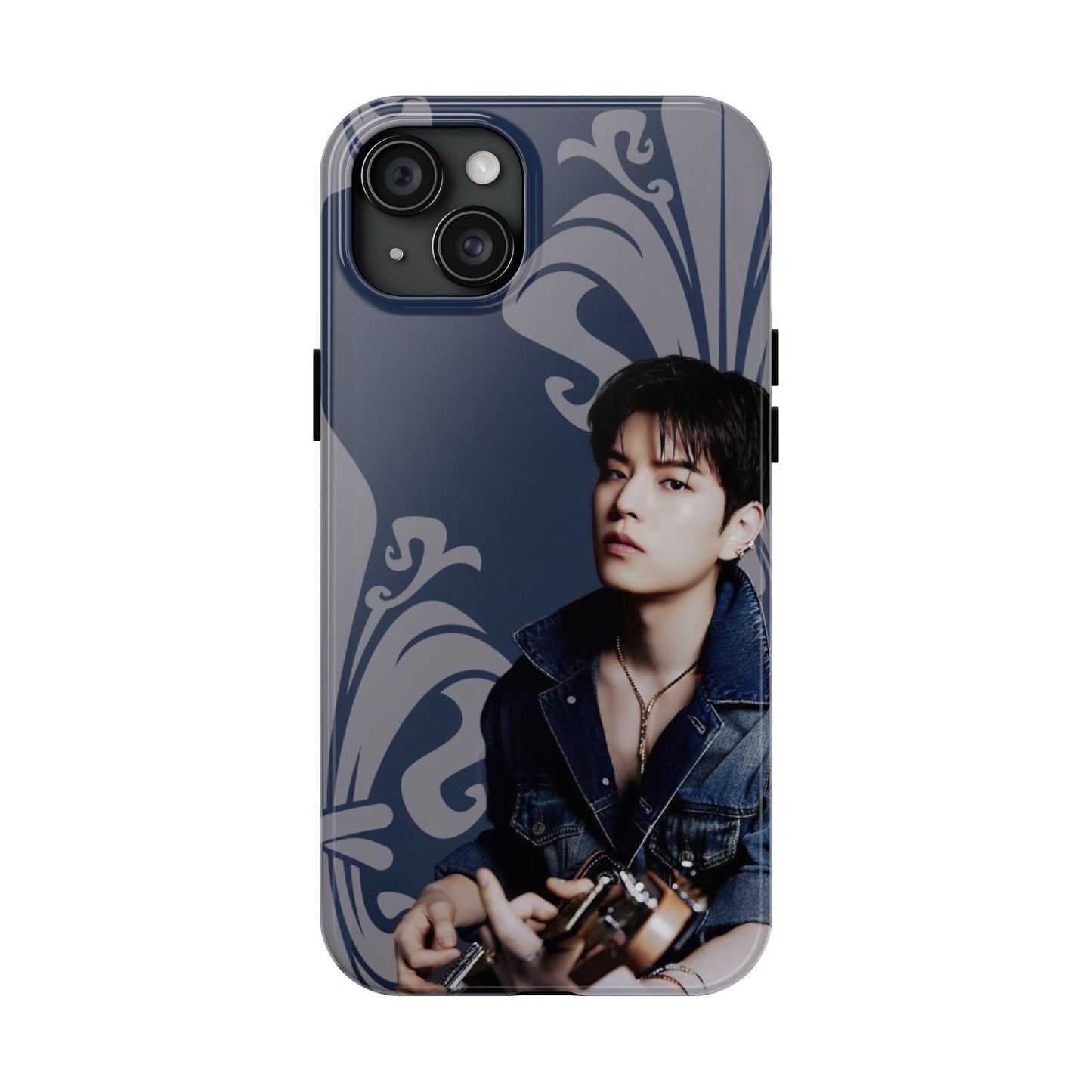 Kim Seungmin Tough Phone Case — Vintage Floral Portrait Design