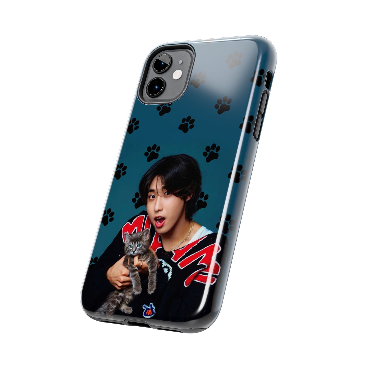 Han Jisung Paw Pattern Tough Phone Case — Photo Graphic Design