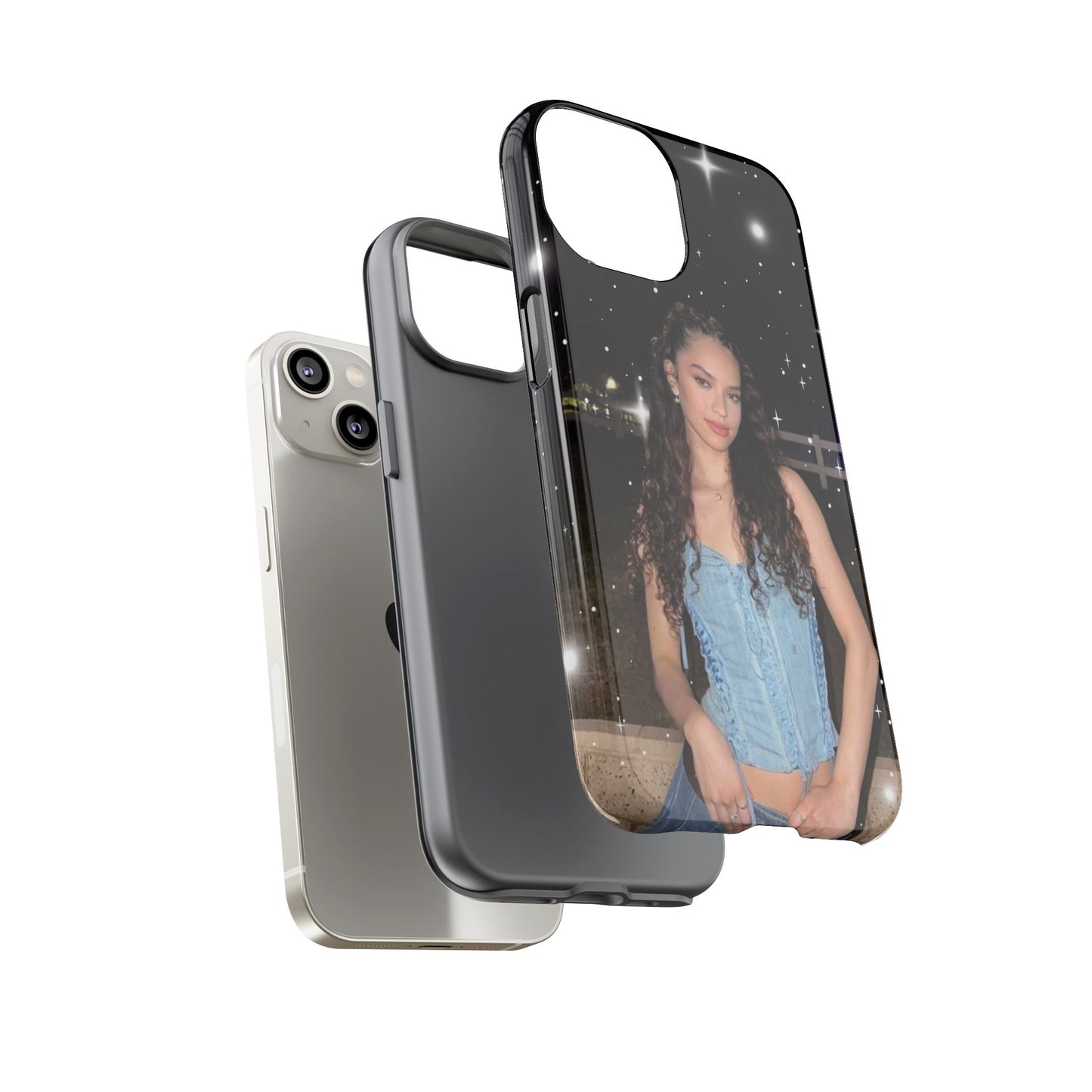Daniela Phone Case — Glam Night Photo Sparkle Design