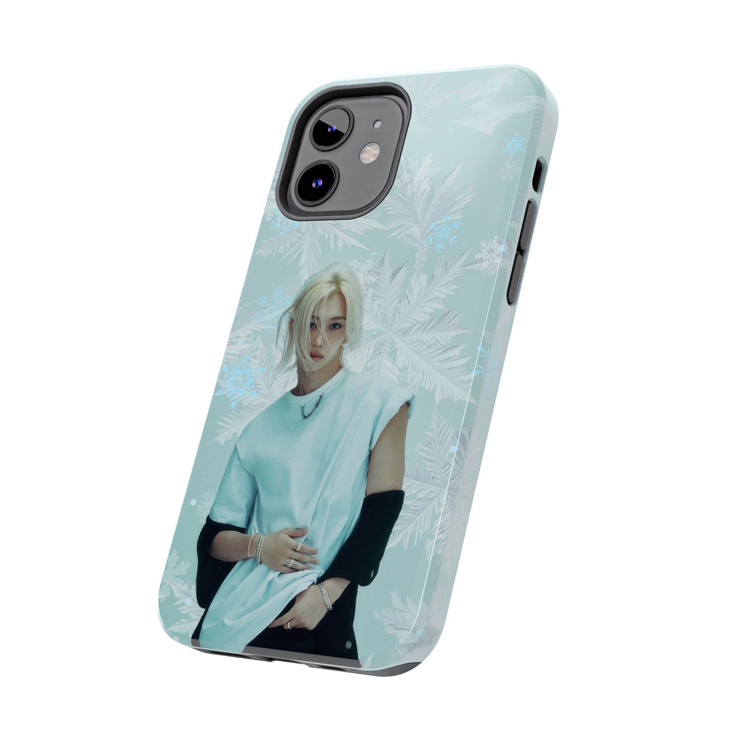 Lee Felix Tough Phone Case — Pastel K-Pop Idol Floral Armor