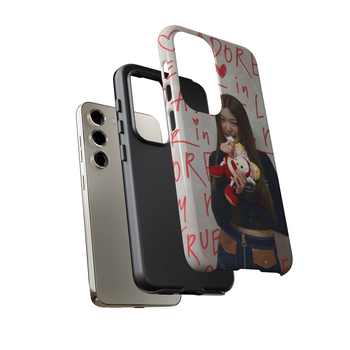 Yoonchae Phone Case — Adore Graffiti Heart Background