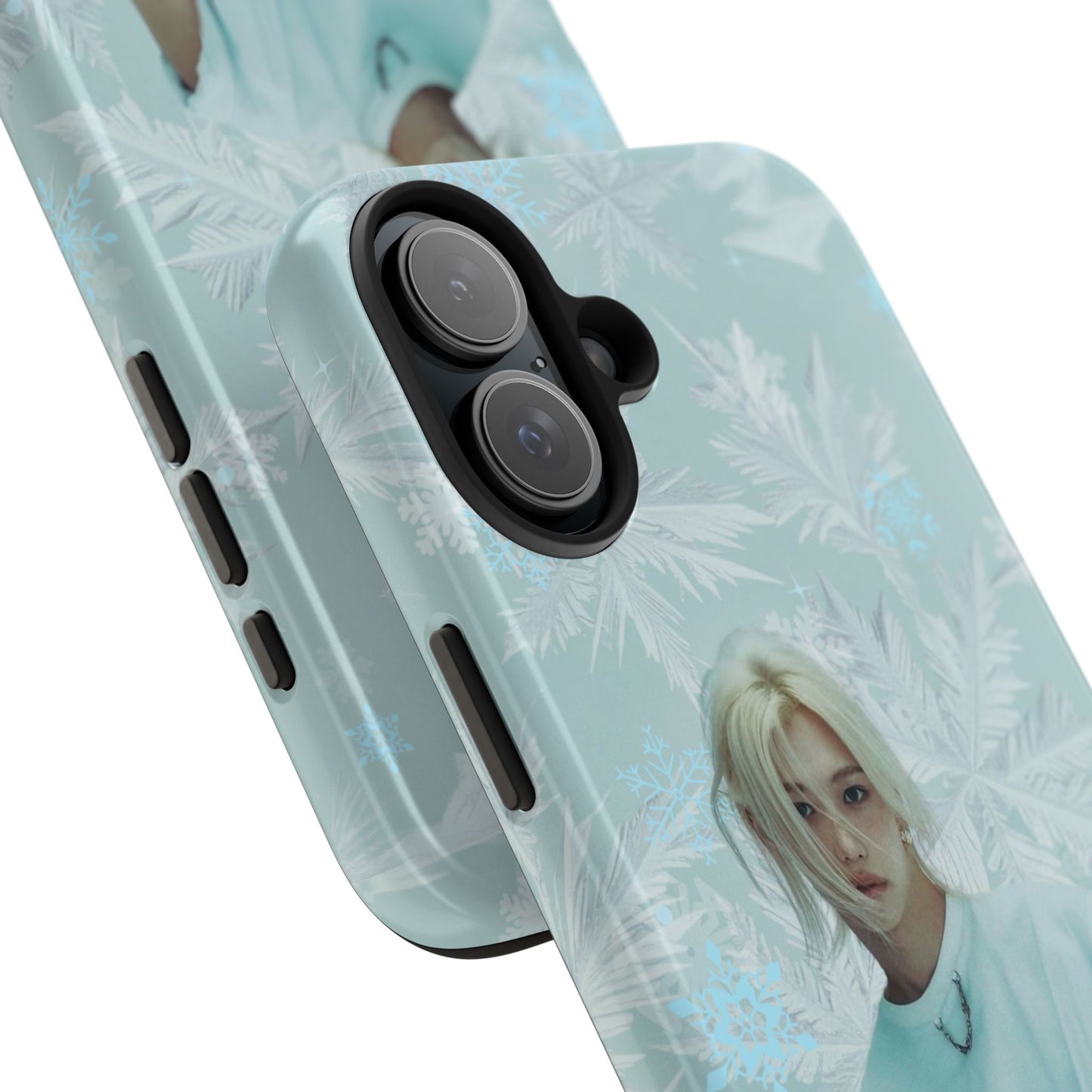 Lee Felix Tough Phone Case — Pastel K-Pop Idol Floral Armor