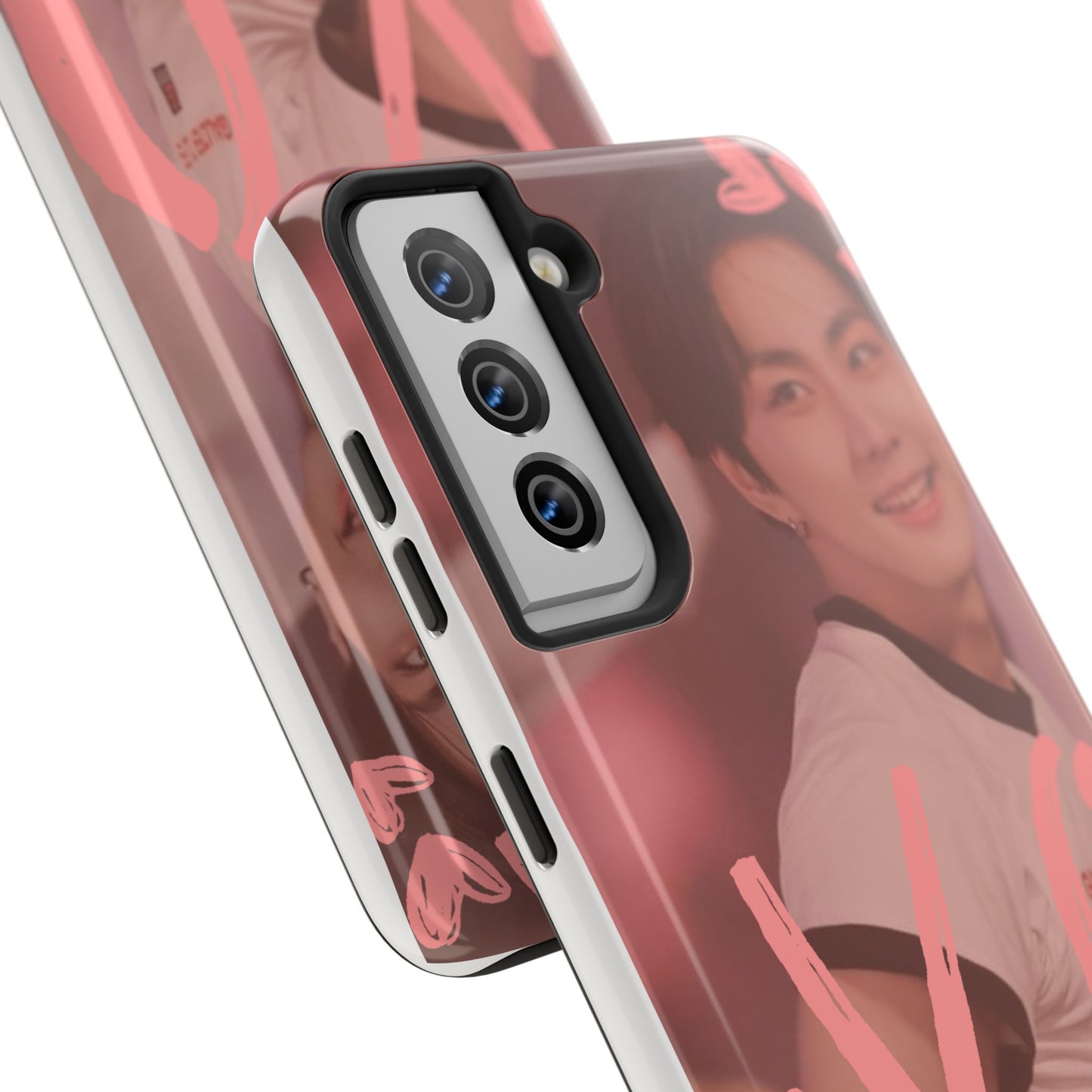 Romantic Jungwon Phone Case featuring 'XO' Design, Cute Gift for Teens, Valentine's Day, Durable Protection, Fashion Accessory, Love Themed