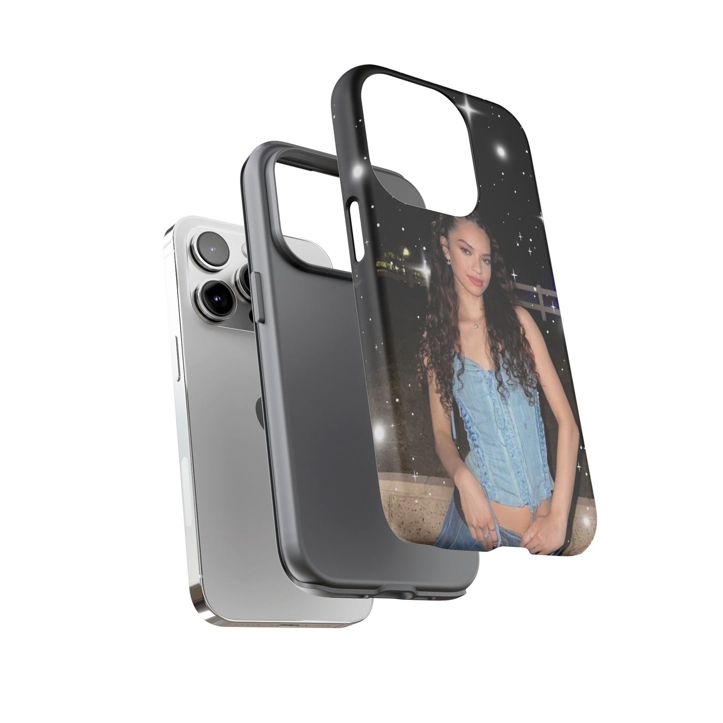 Daniela Phone Case — Glam Night Photo Sparkle Design