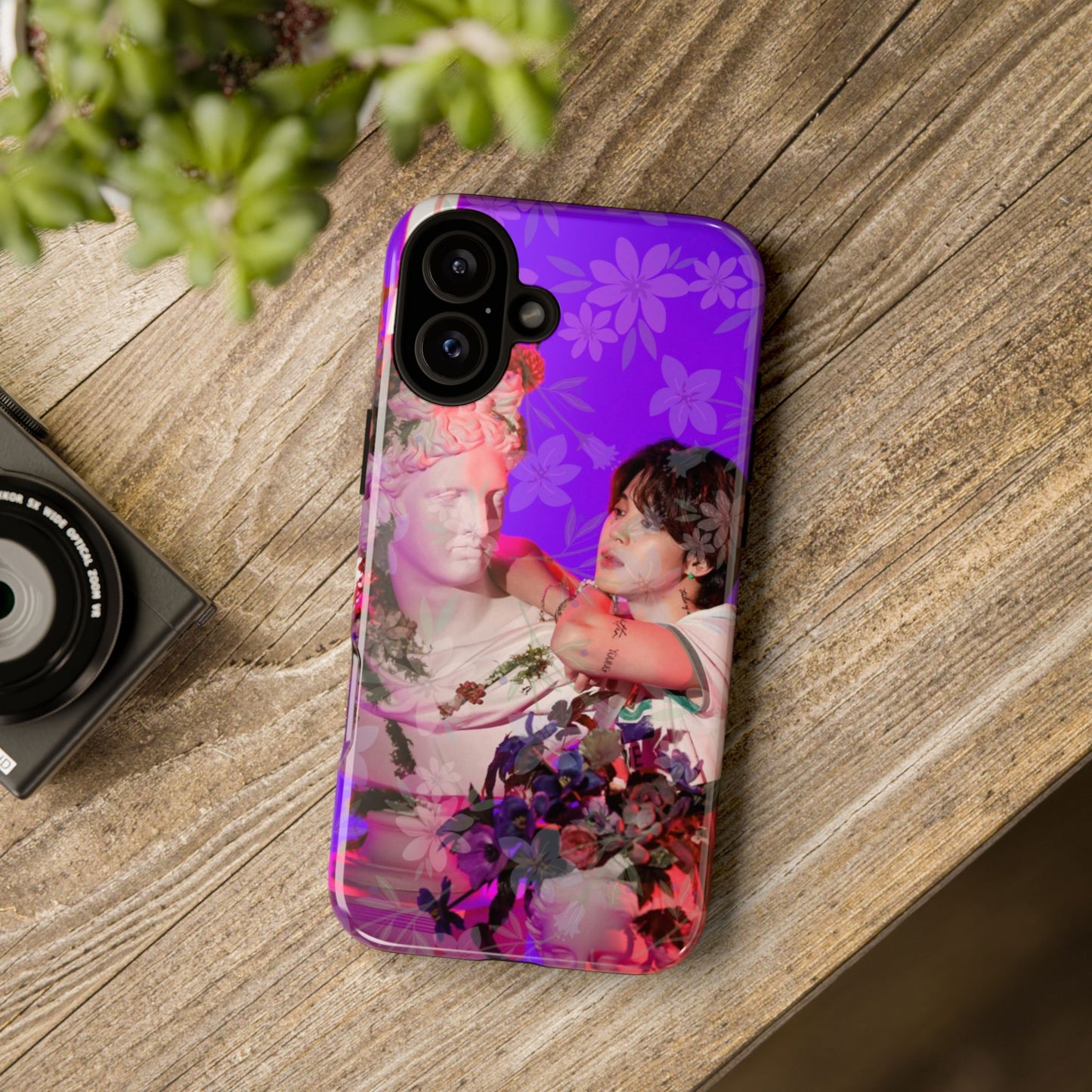 Park Jimin Phone Case — Retro Floral Phone Cover