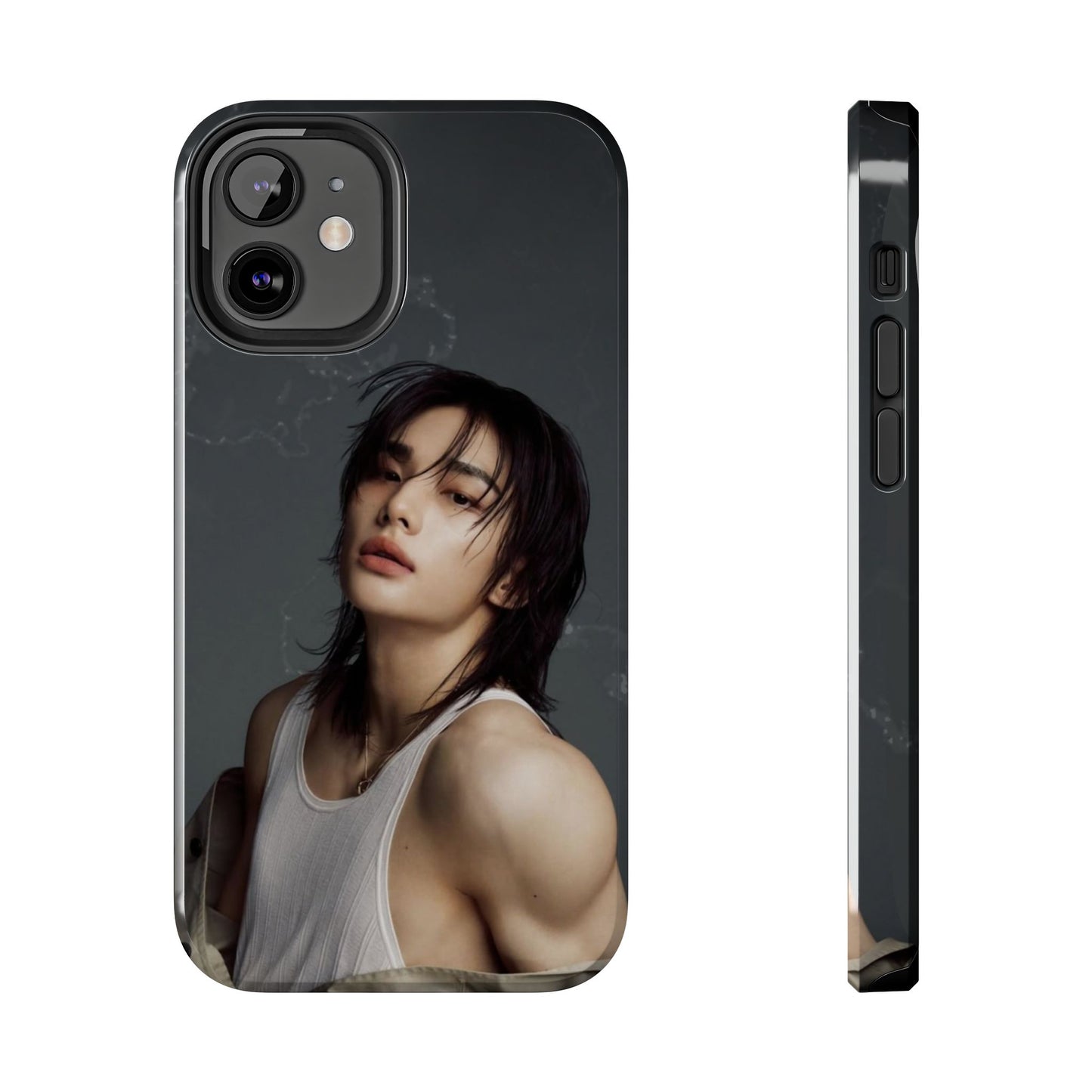 Hyunjin Tough Phone Case — Moody Portrait Slim Protective Case