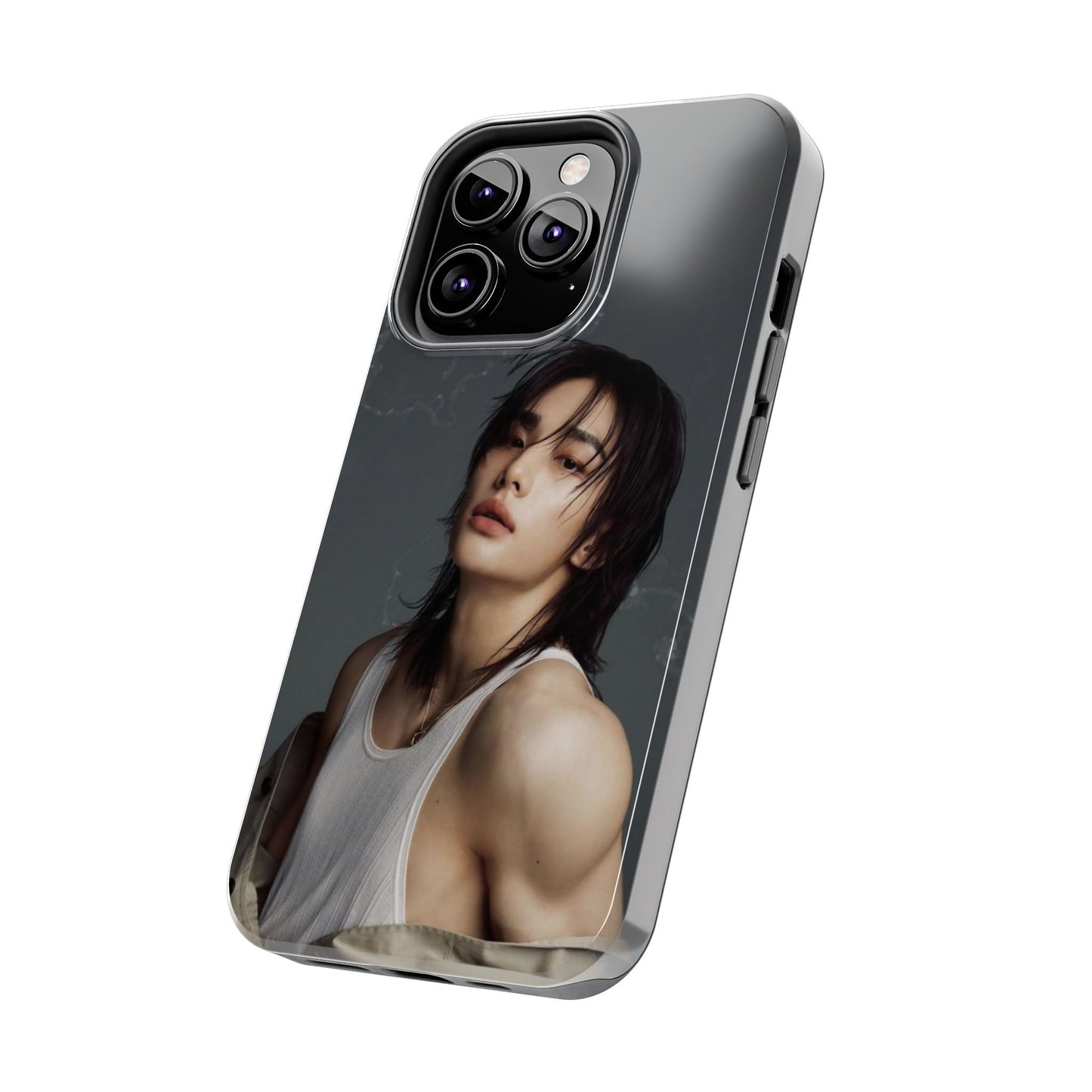 Hyunjin Tough Phone Case — Moody Portrait Slim Protective Case