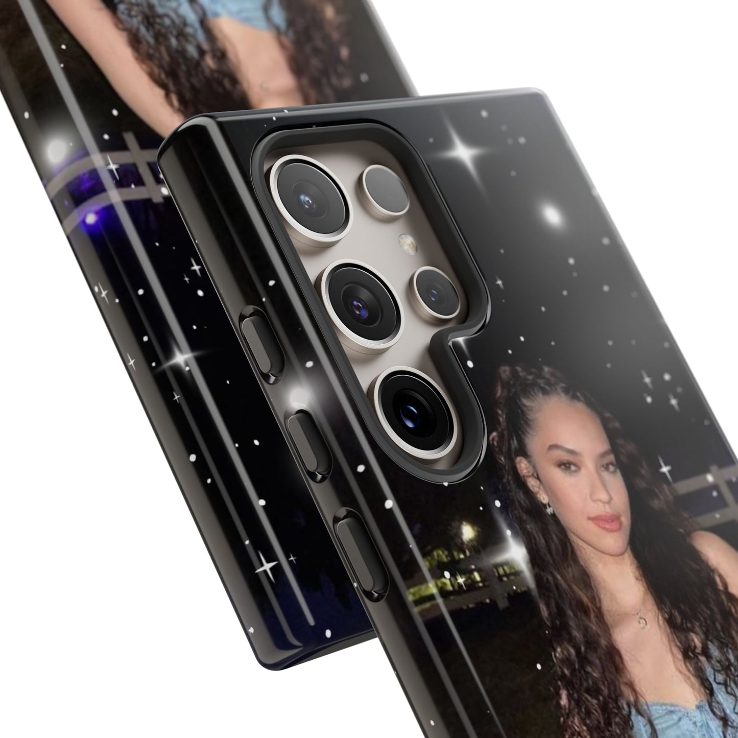 Daniela Phone Case — Glam Night Photo Sparkle Design