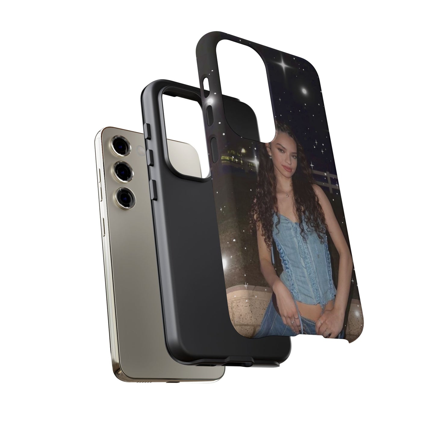Daniela Phone Case — Glam Night Photo Sparkle Design