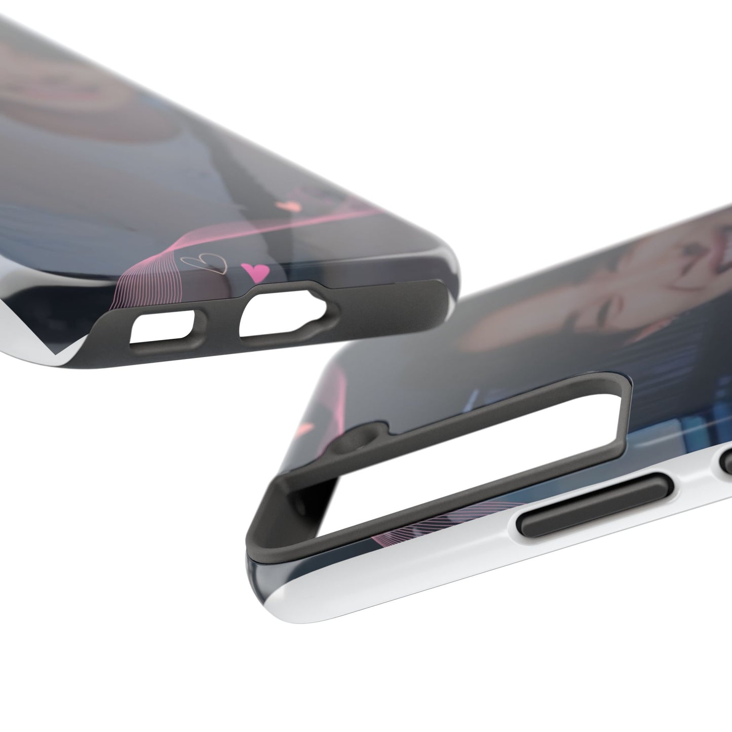 Customizable Phone Case, Cute Phone Cover, Gifts for Teens, Personalized Accessories, Trendy Phone Protection, Heart Design