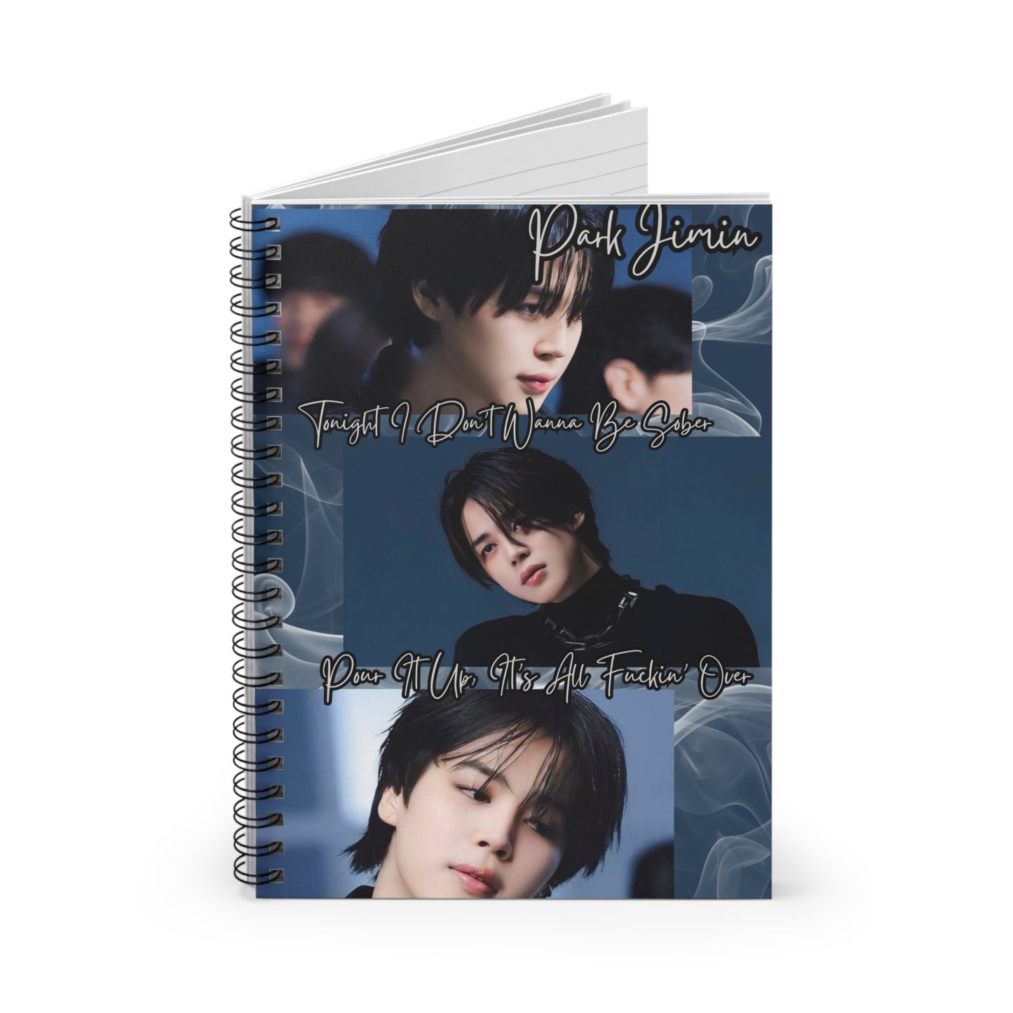 Jimin Spiral Notebook - Inspirational Quotes & Aesthetic Design