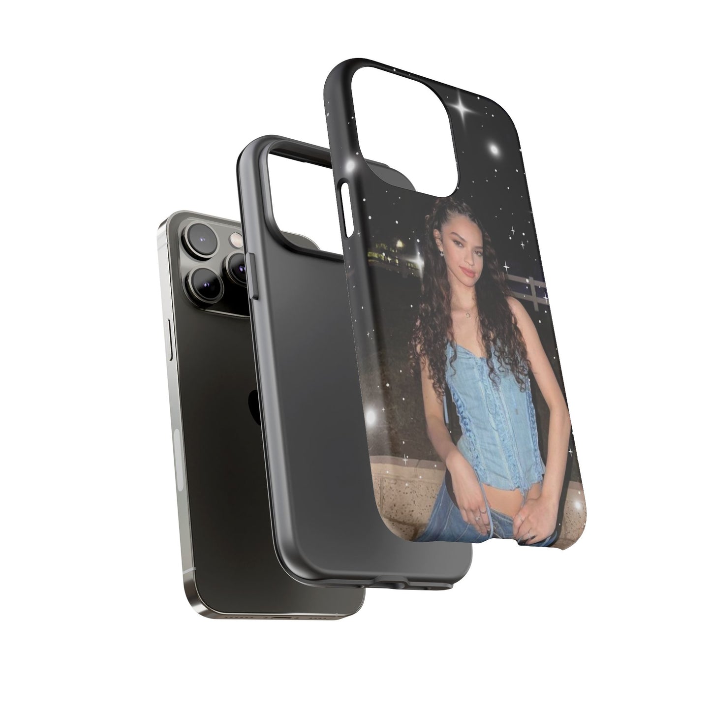 Daniela Phone Case — Glam Night Photo Sparkle Design